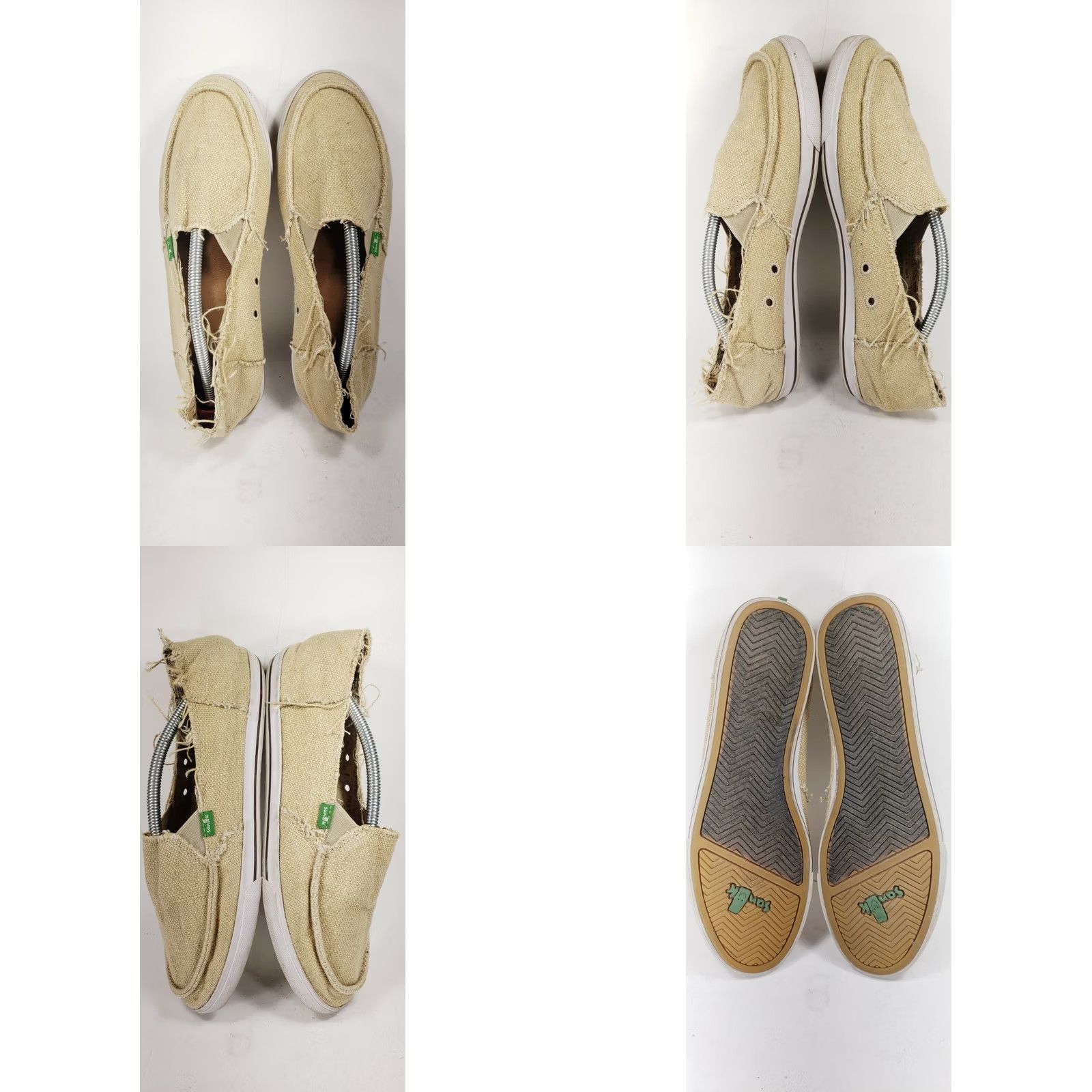 Sanuk Sanuk Sidewalk Surfer Womens Comfort Lifestyle Loafers Size 10M Tan Burlap Size US 9 / IT 39 - 8 Thumbnail