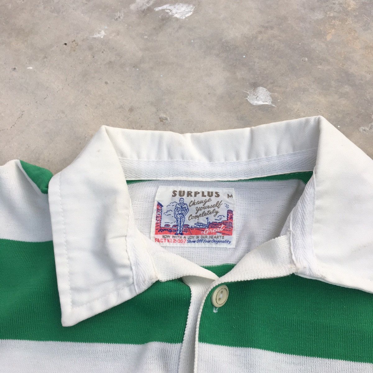 Vintage Vintage Surplus Stripes Polo Tee Size US M / EU 48-50 / 2 - 8 Thumbnail