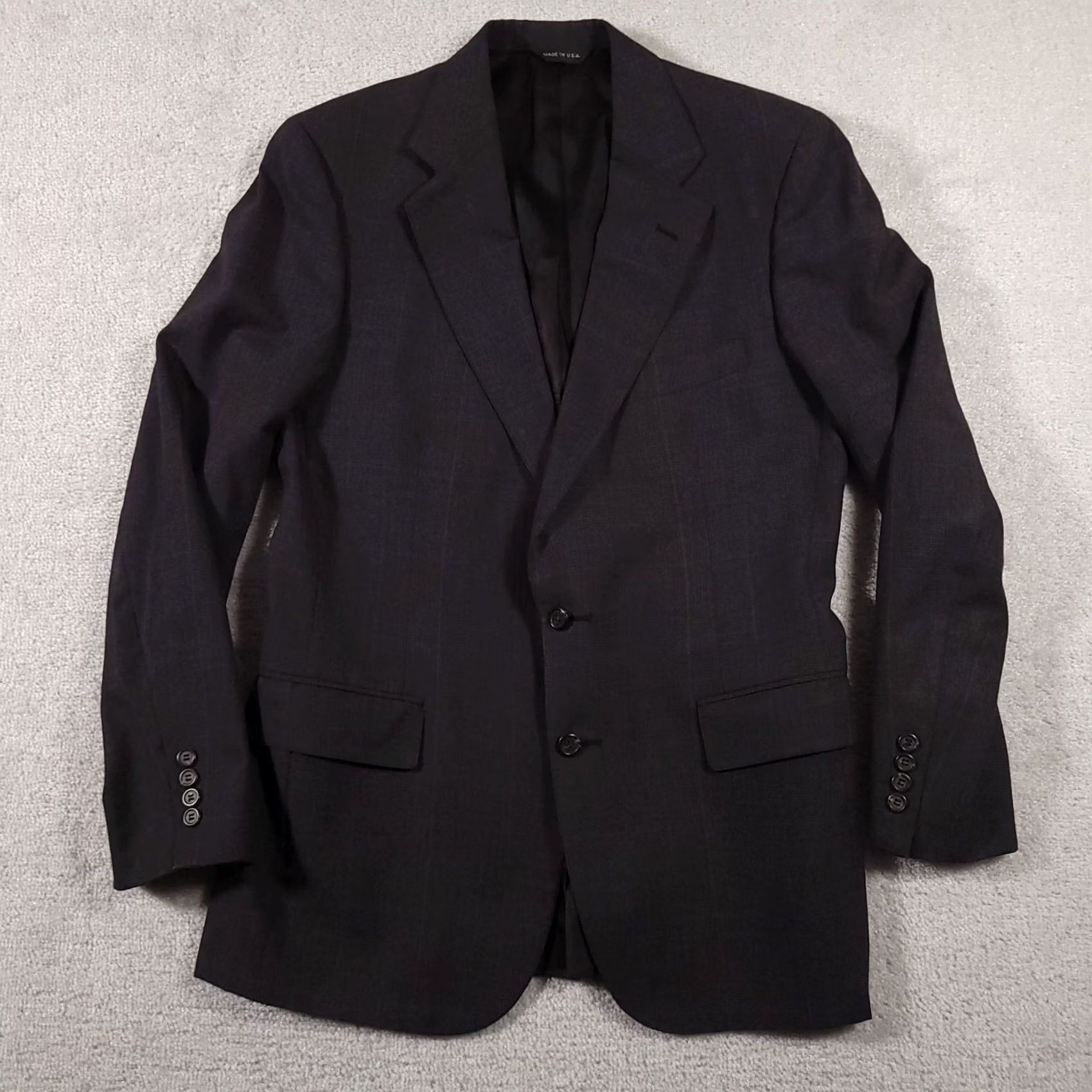Ralph Lauren Ralph Lauren Blazer Mens 40 Gray Pinstriped Wool Jacket USA University Club Single-Breasted Notch Lapel Formal Jacket Women? No Men Size US L / EU 52-54 / 3 - 2 Thumbnail