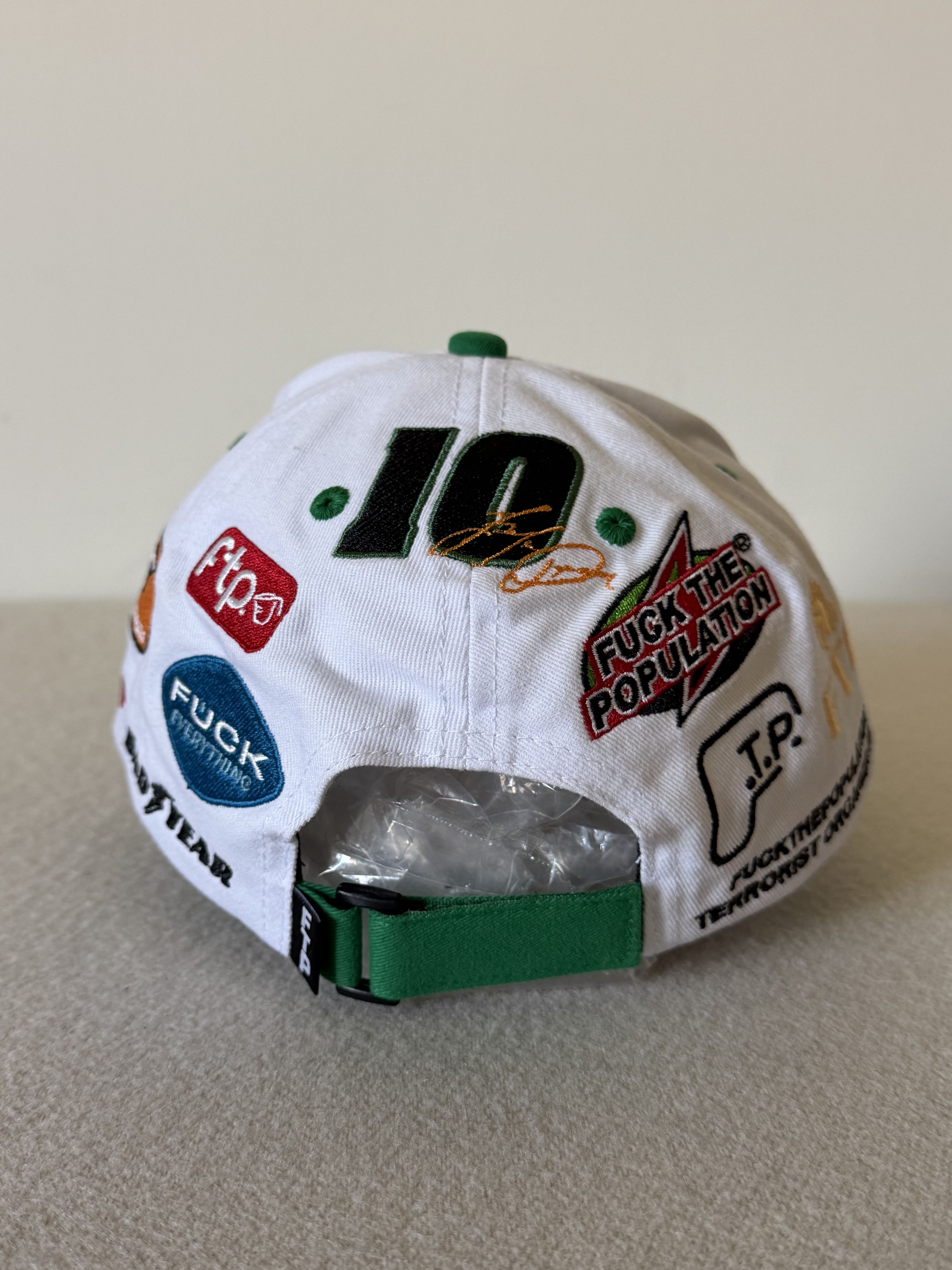 Fuck The Population FTP Raceway 6 Panel Hat in White Size ONE SIZE - 4 Thumbnail