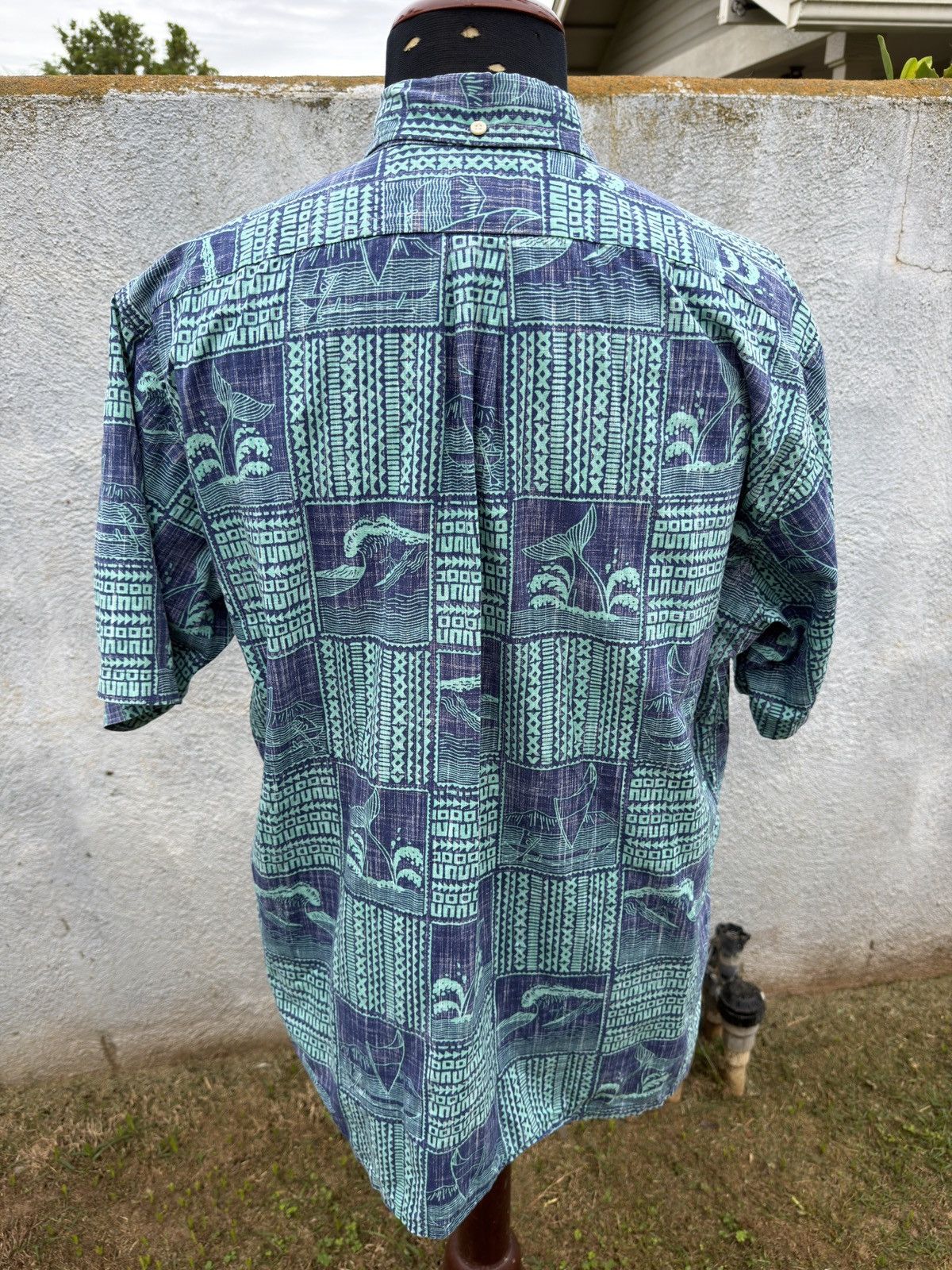 Reyn Spooner PreOwned Reyn Spooner Hawaiian Print Green/Blue Men's XL Size US XL / EU 56 / 4 - 2 Thumbnail