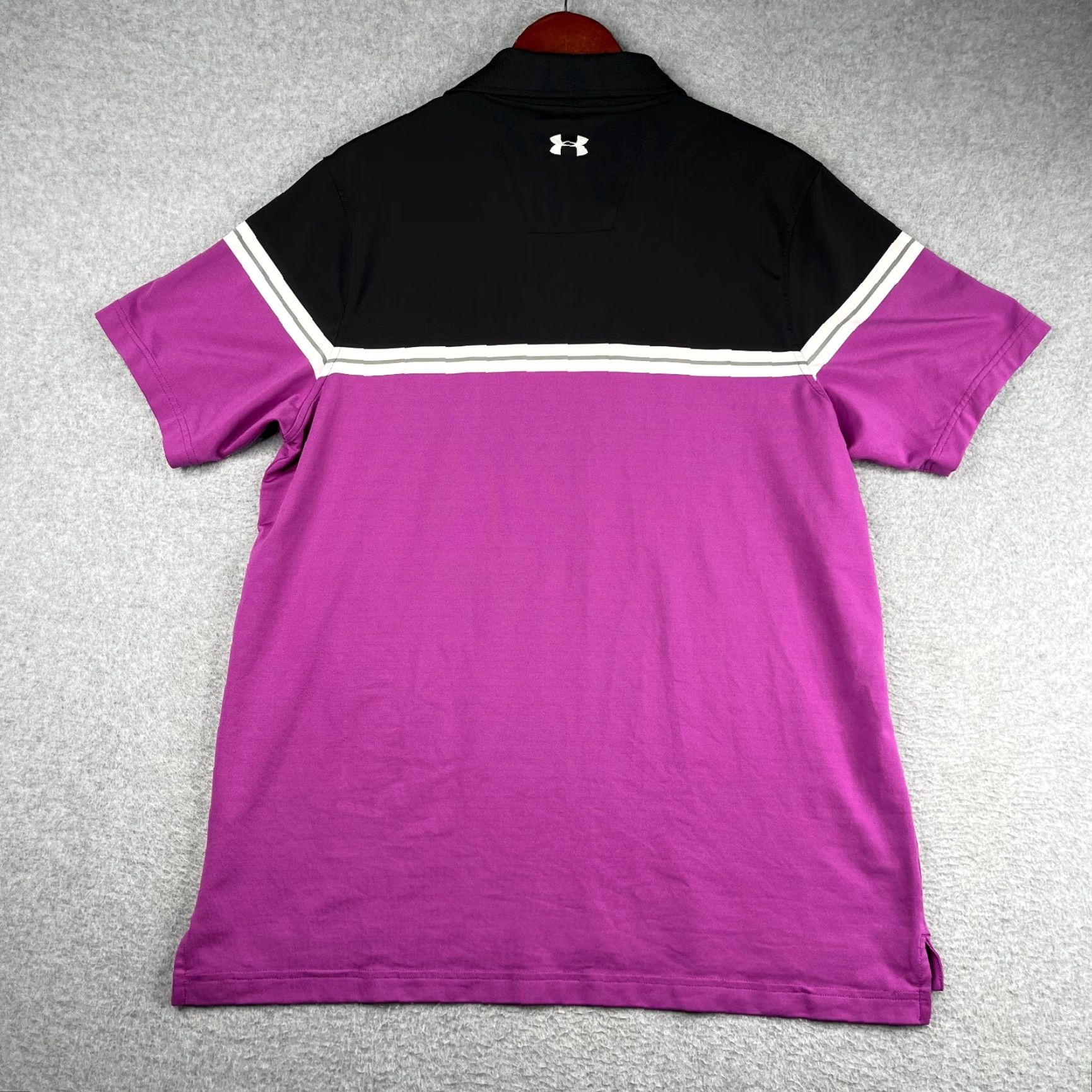 Under Armour Under Armour HeatGear Polo Shirt L Purple 2Tone Stretch Polo Shirt Mens Sports Golf 2000s Size US L / EU 52-54 / 3 - 5 Thumbnail