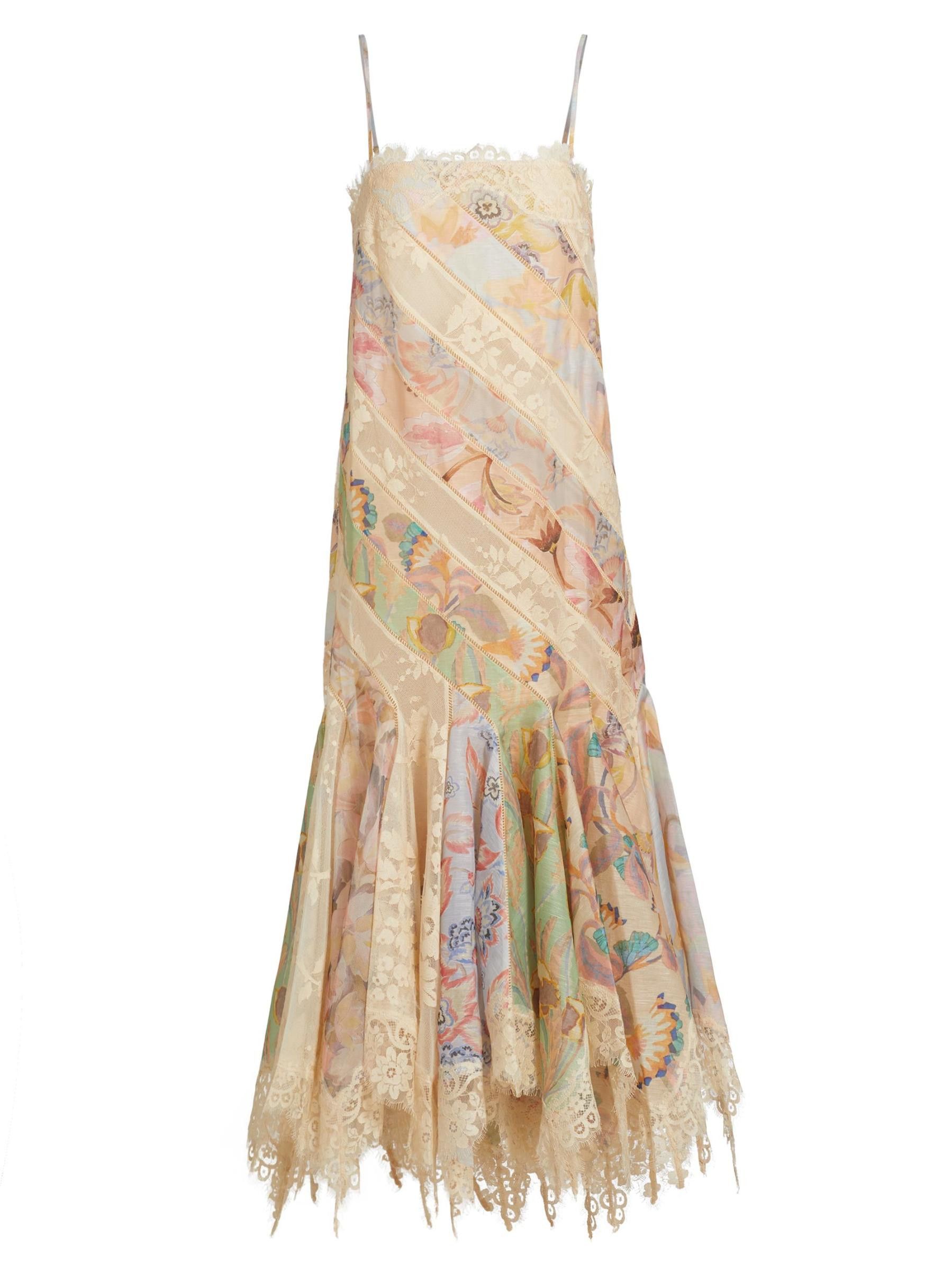 oc11z0925 Eden Spliced Slip Dress in Multicolor