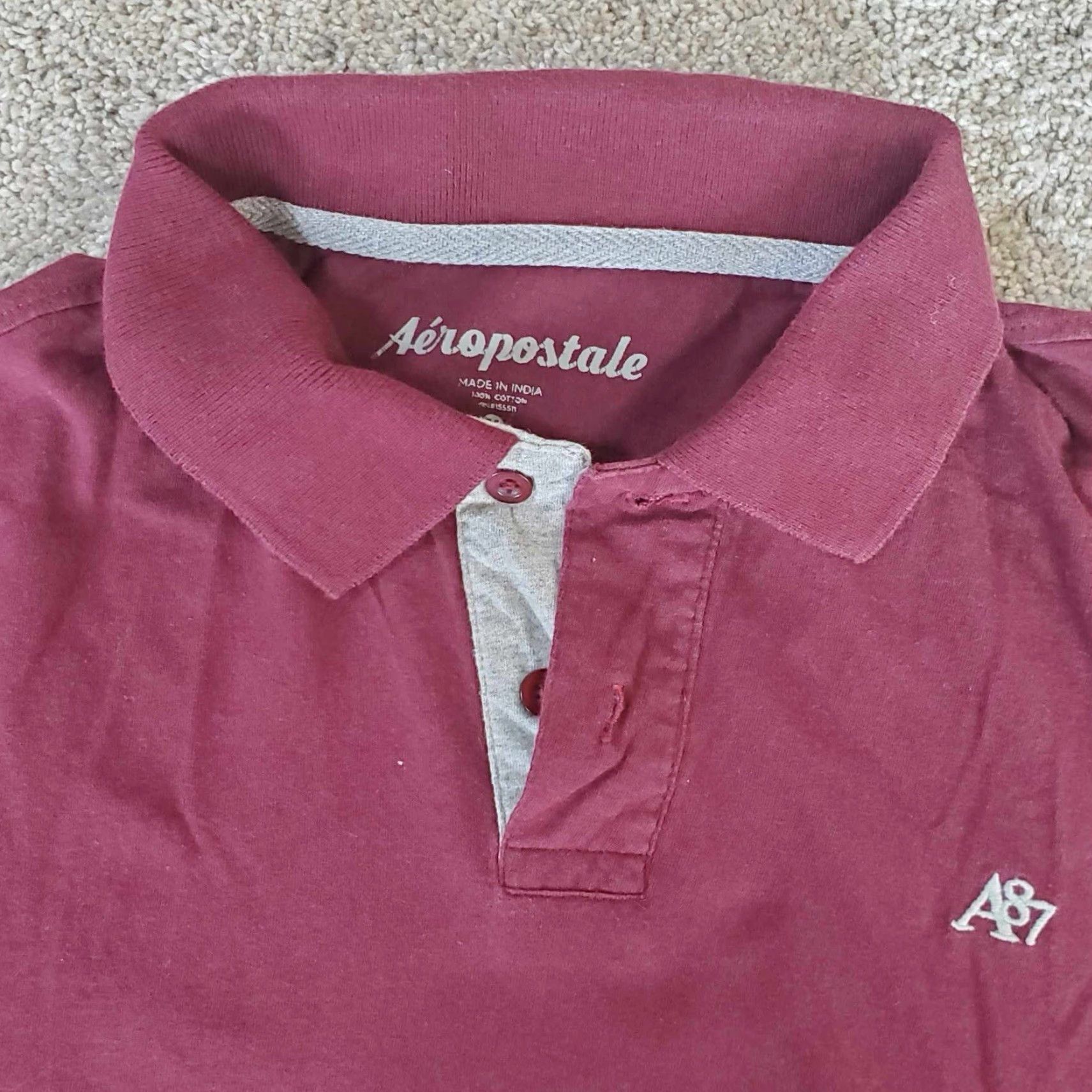 Vintage VINTAGE Aéropostale Rugby Polo Shirt Mens M Red 100% Cotton Embroidered Logo Rugby Sports Classic Retro Preppy Golf Polo Shirt Size US M / EU 48-50 / 2 - 4 Thumbnail