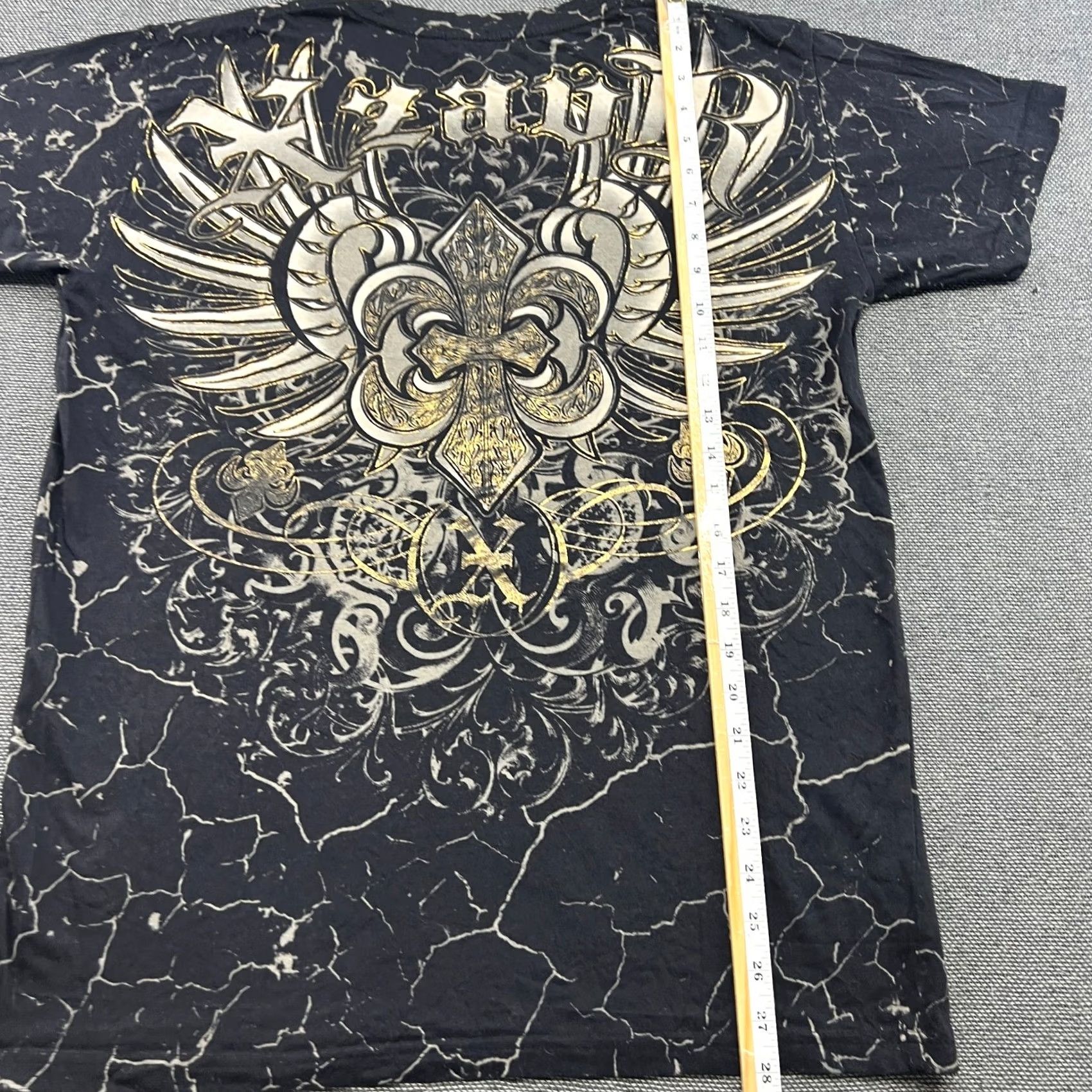 Vintage VINTAGE Y2K XAR Unlimited T Shirt Large Black Cross Wings Xzavier Cyber Grunge Mens Size US L / EU 52-54 / 3 - 7 Thumbnail