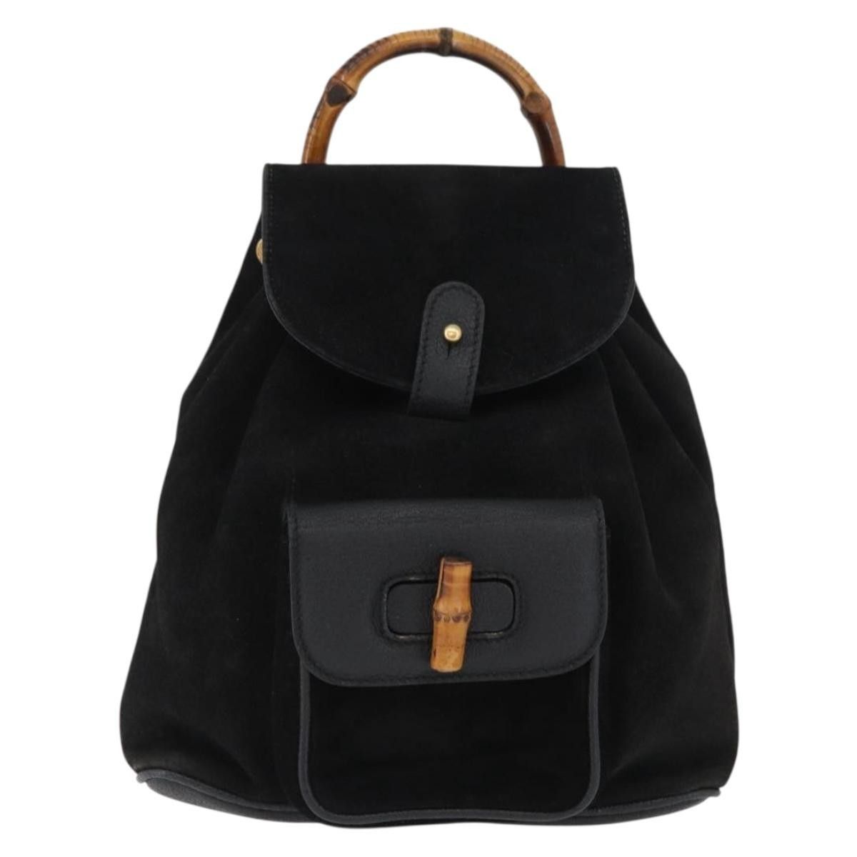 Gucci Gucci Gucci bamboo backpack daim Size ONE SIZE - 1 Thumbnail