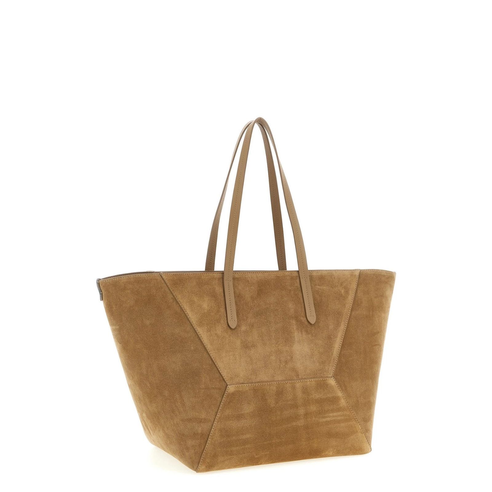 Brunello Cucinelli BRUNELLO CUCINELLI BC Duo Brown Maxi Suede Tote Bag New Size ONE SIZE - 2 Thumbnail
