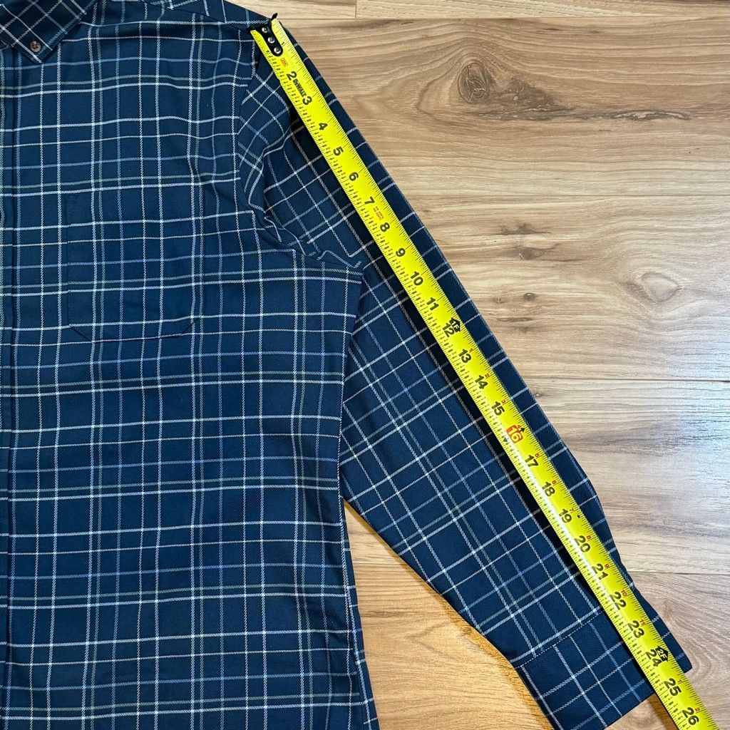No Fear Mizzen+Main Men’s L Classic Blue Plaid Performance Shirt Size US L / EU 52-54 / 3 - 6 Thumbnail