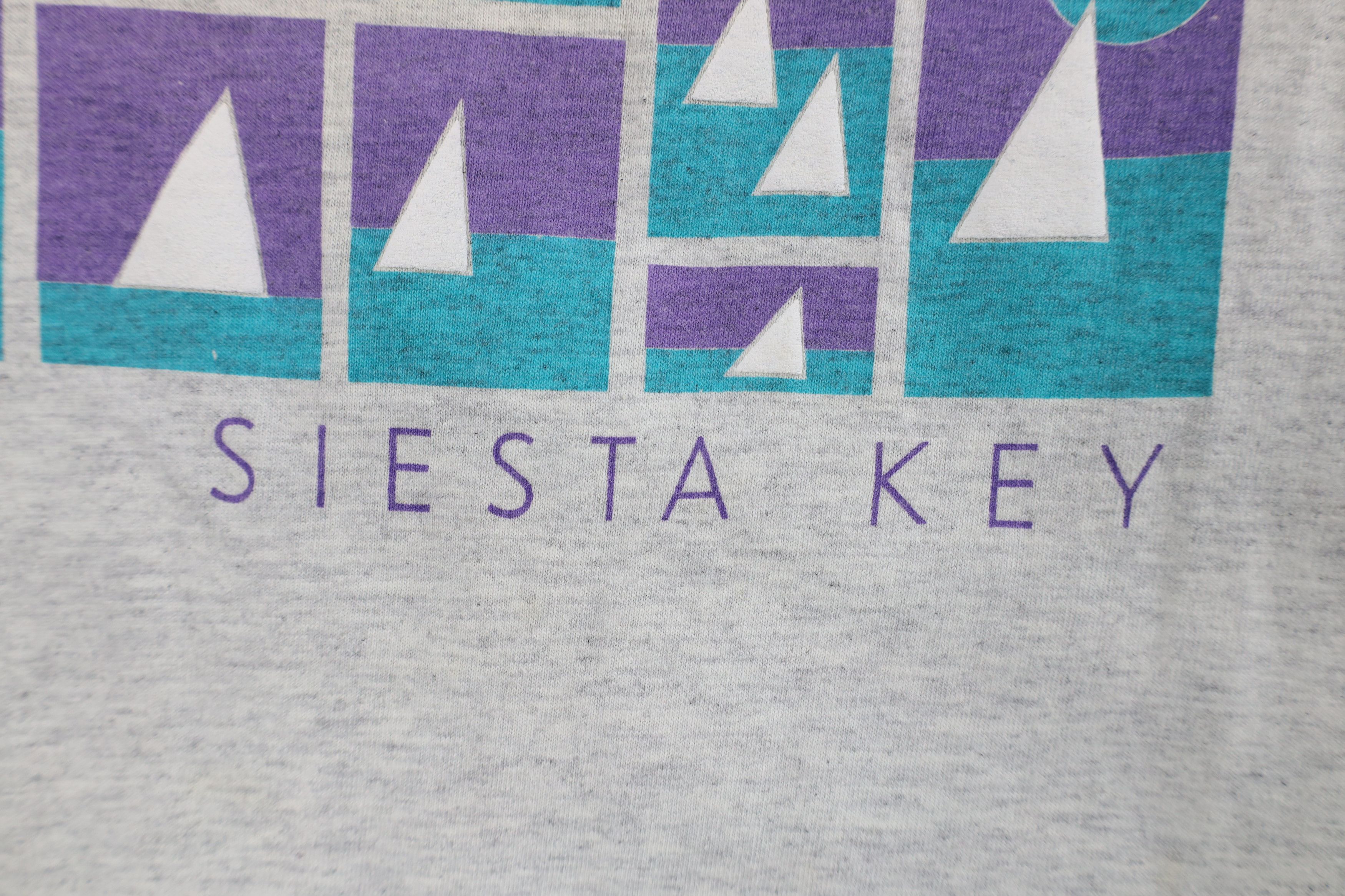 Vintage Vintage 90s Streetwear Sailing Siesta Key T-Shirt USA Size L / US 10 / IT 46 - 5 Thumbnail