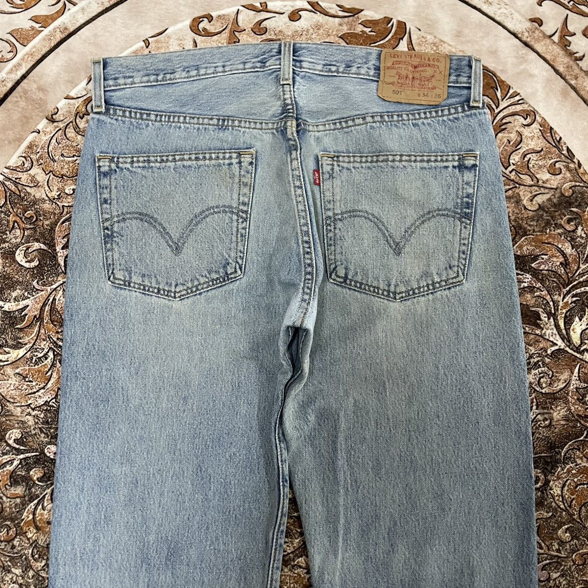Levi's Vintage Clothing 🔥Vintage Levis 501 Stoned Washed Distress Dirty Denim Jeans Size US 34 / EU 50 - 5 Thumbnail