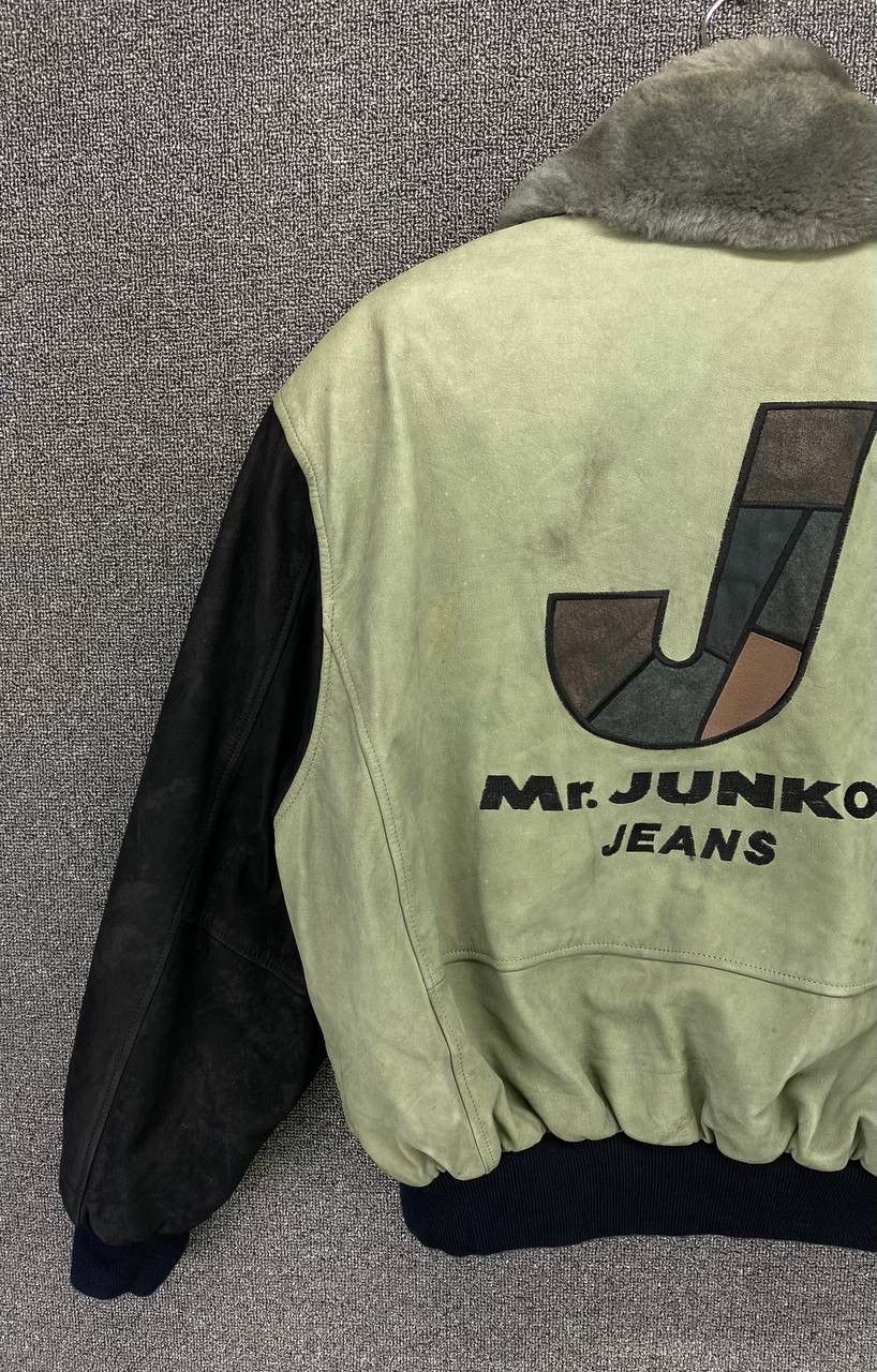 Japanese Brand Vintage Mr Junko Jeans Varsity Leather Jacket Size US M / EU 48-50 / 2 - 4 Thumbnail