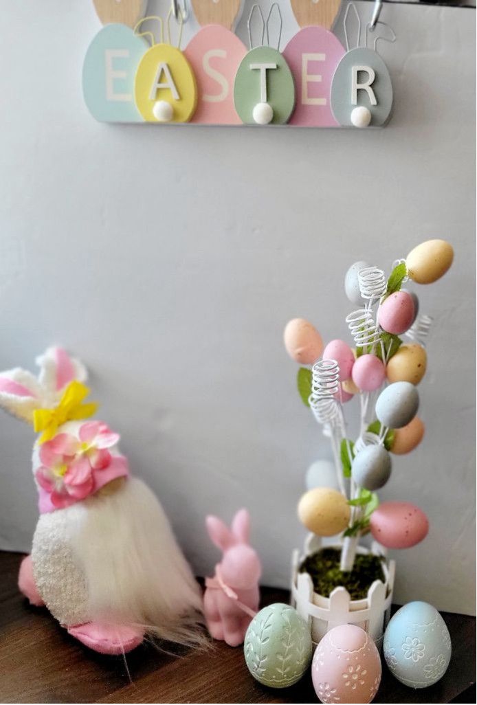Handmade Pink Plumeria Flower Easter Bunny Spring Time Gnome Size ONE SIZE - 1 Thumbnail