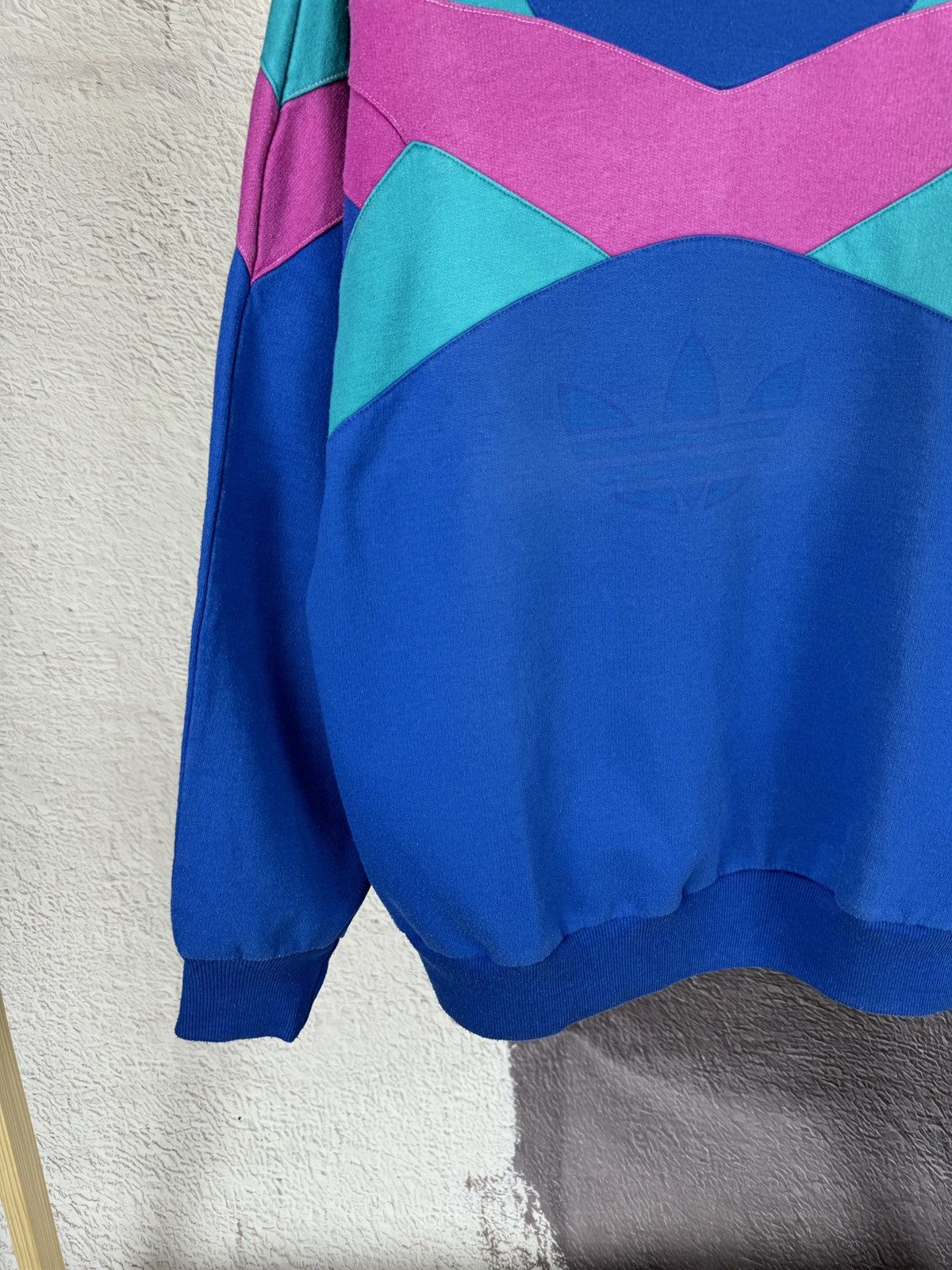 Adidas Adidas vintage 90s colour blocked big logo sweatshirt Size US L / EU 52-54 / 3 - 4 Thumbnail