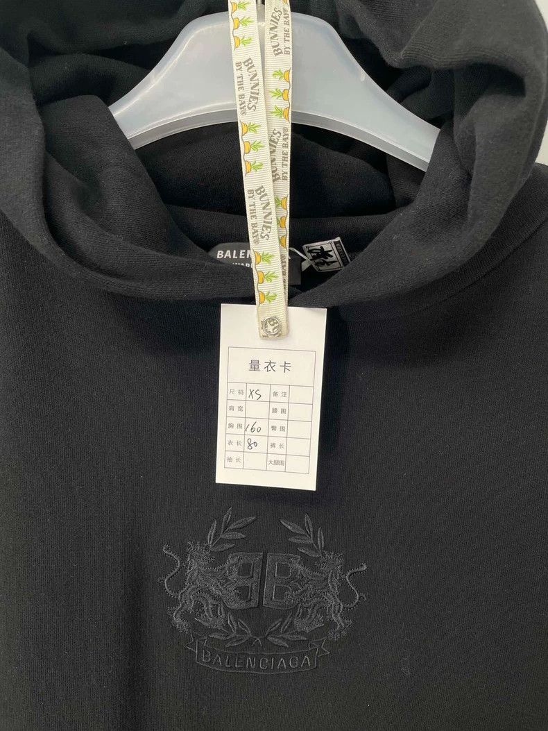 Balenciaga Balenciaga Double B Wheatear Hooded Sweater Size US XS / EU 42 / 0 - 6 Thumbnail