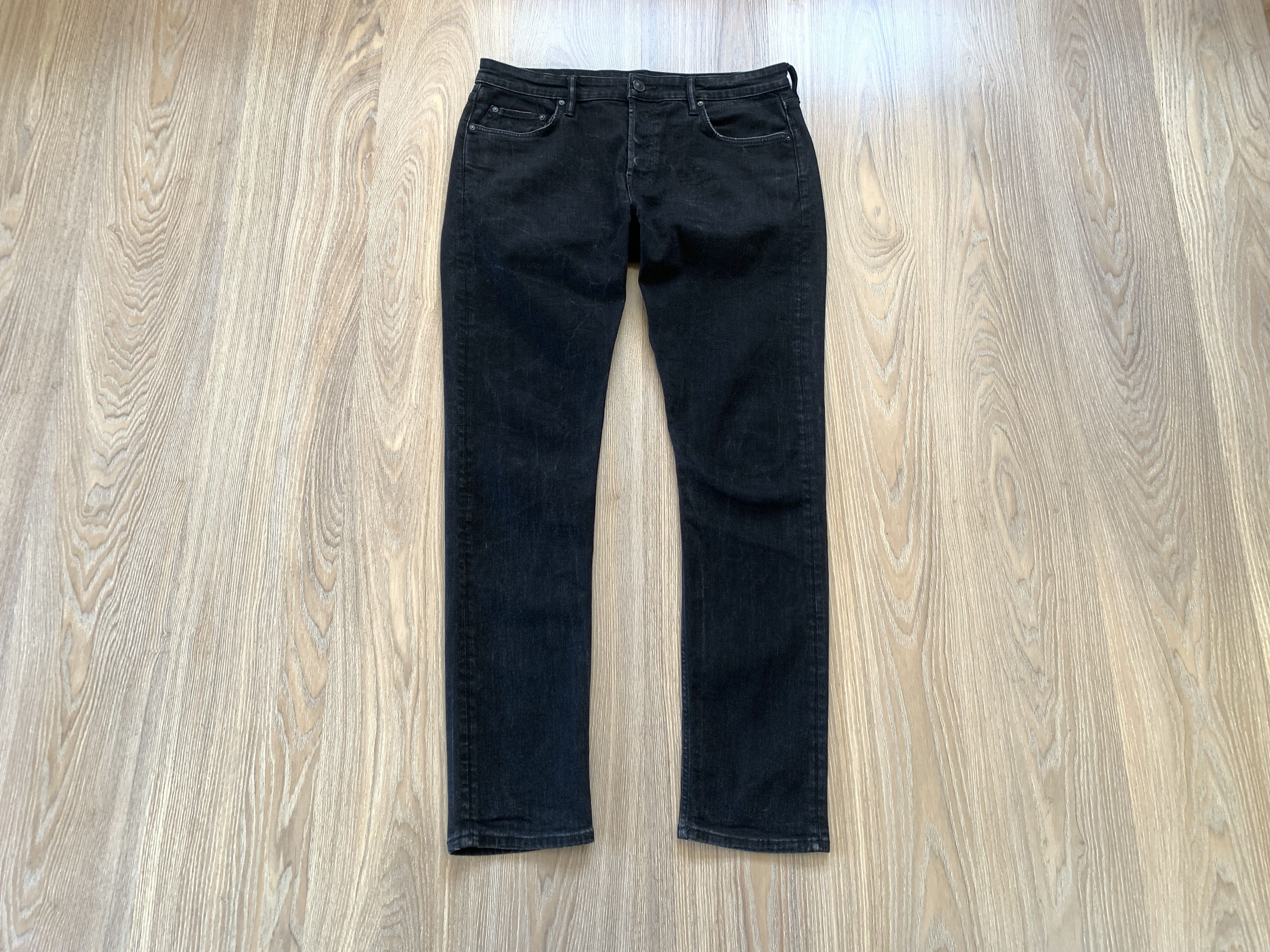 Allsaints AllSaints Rex Washed Black Slim Fit Jeans Size US 34 / EU 50 - 1 Thumbnail