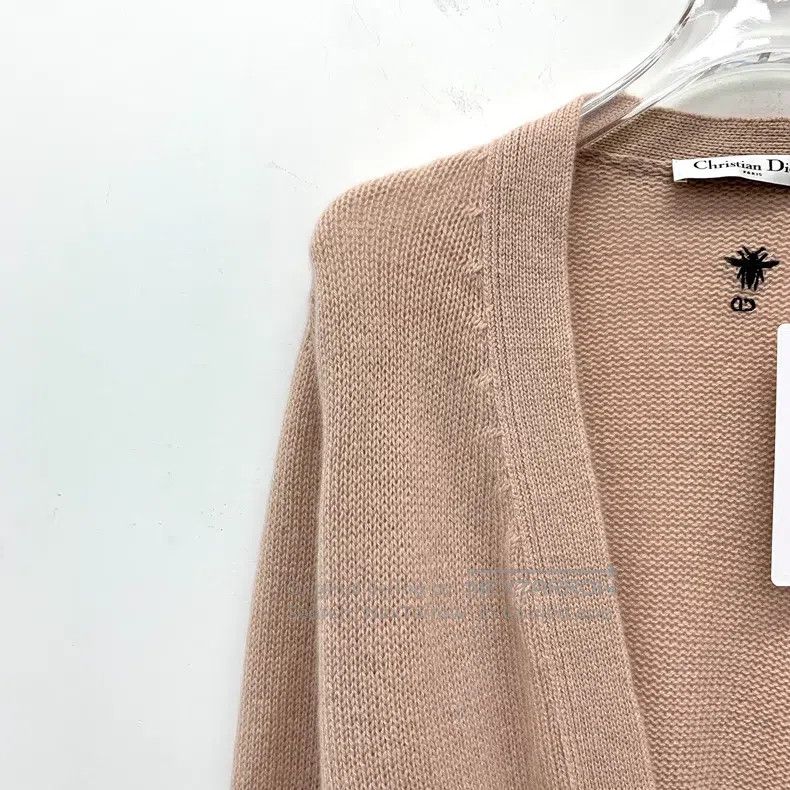 Dior Dior Oat-coloured cashmere lace-on long-sleeved knitted ca Size XS / US 0-2 / IT 36-38 - 3 Thumbnail