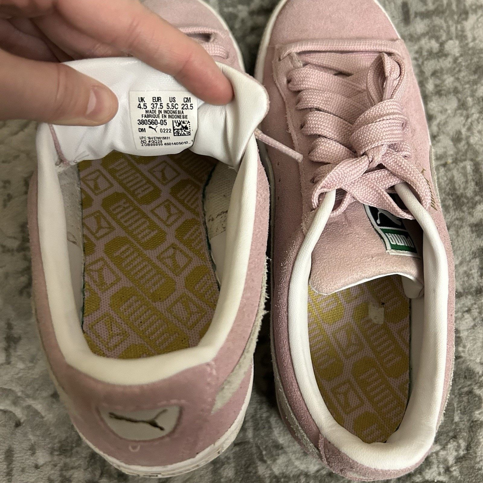 Puma Puma Suede Classic XXI Jr pink lady-puma white rose blanc Size US 7 / IT 37 - 4 Thumbnail