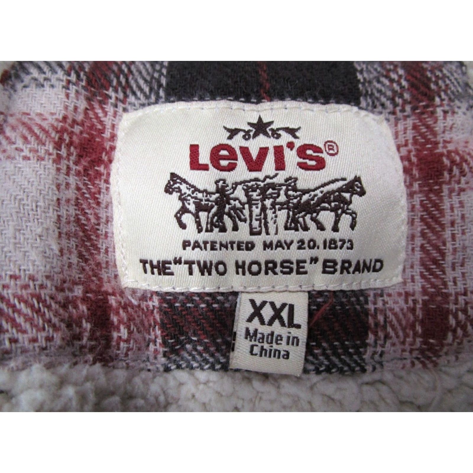 Levi's Levis Jacket Mens 2XL XXL Red Flannel Button Up Sherpa Lined Shacket Workwear Size US XXL / EU 58 / 5 - 3 Thumbnail