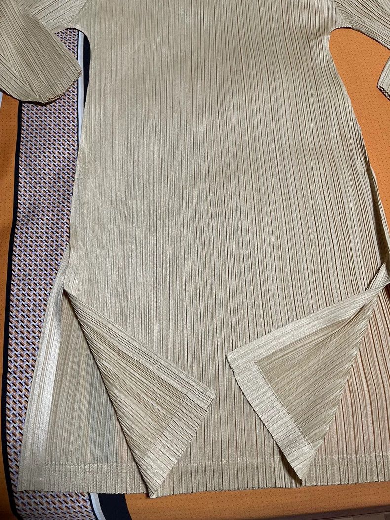 Issey Miyake Issey Miyake Beige slit dress Size L / US 10 / IT 46 - 4 Thumbnail