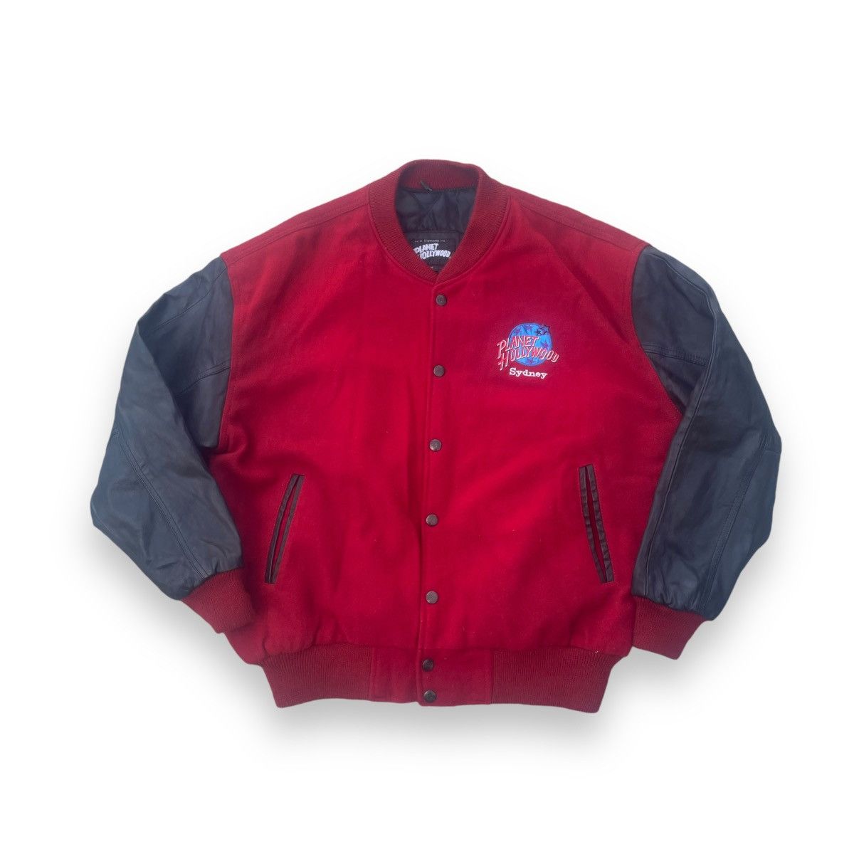 Vintage VINTAGE 1998 PLANET HOLLYWOOD SYDNEY VARSITY JACKET Size US M / EU 48-50 / 2 - 2 Thumbnail