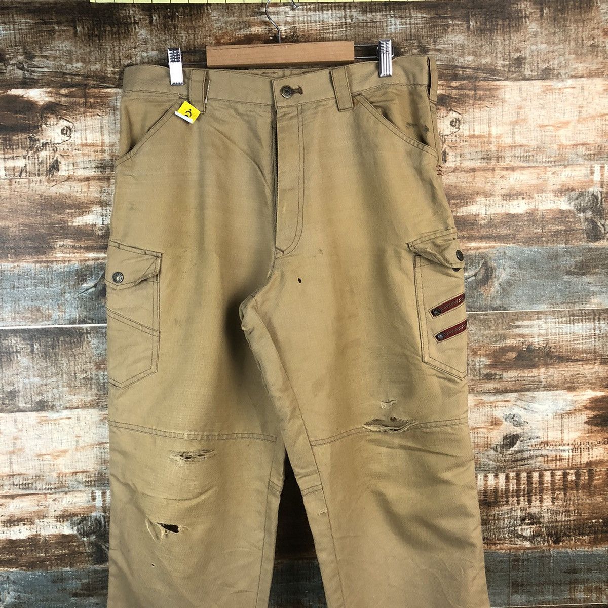 Japanese Brand DL Jawin Brown Cargo Multipocket Pants #C693 Size US 32 / EU 48 - 2 Thumbnail