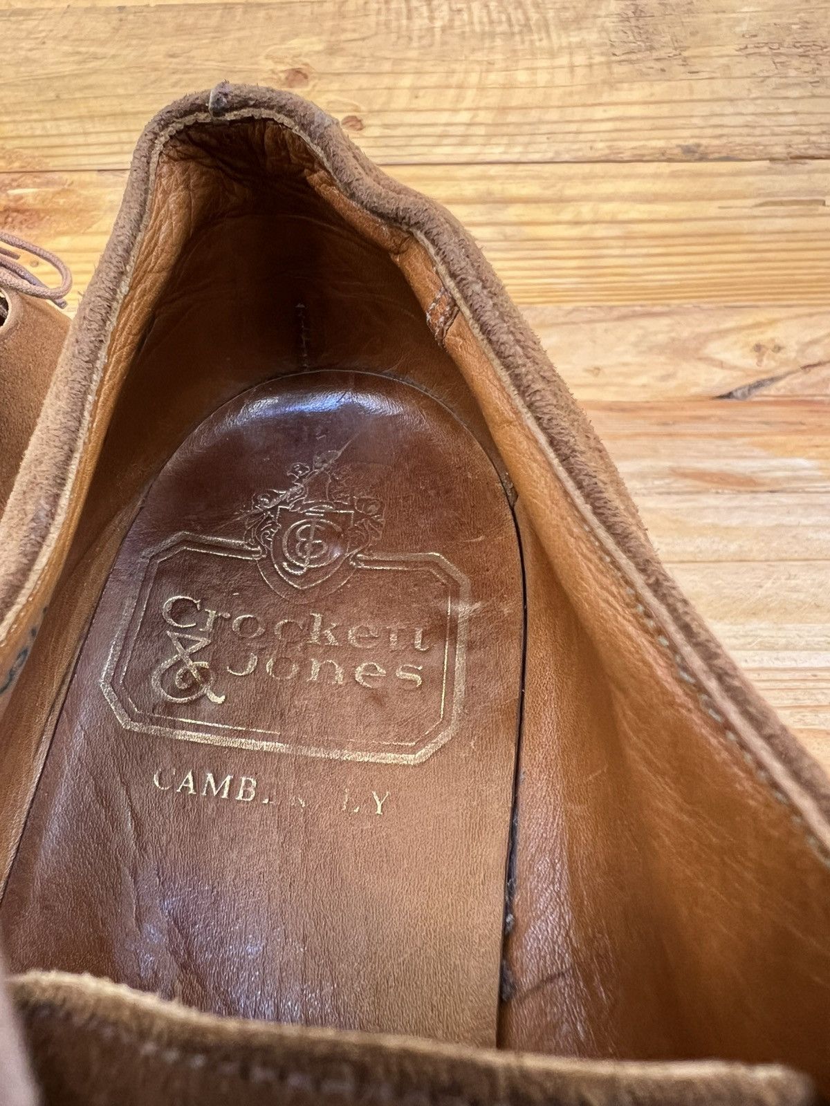 Crockett & Jones VTG Crockett & Jones Brown Suede Derby Dress Shoes Size US 8 / EU 41 - 12 Thumbnail