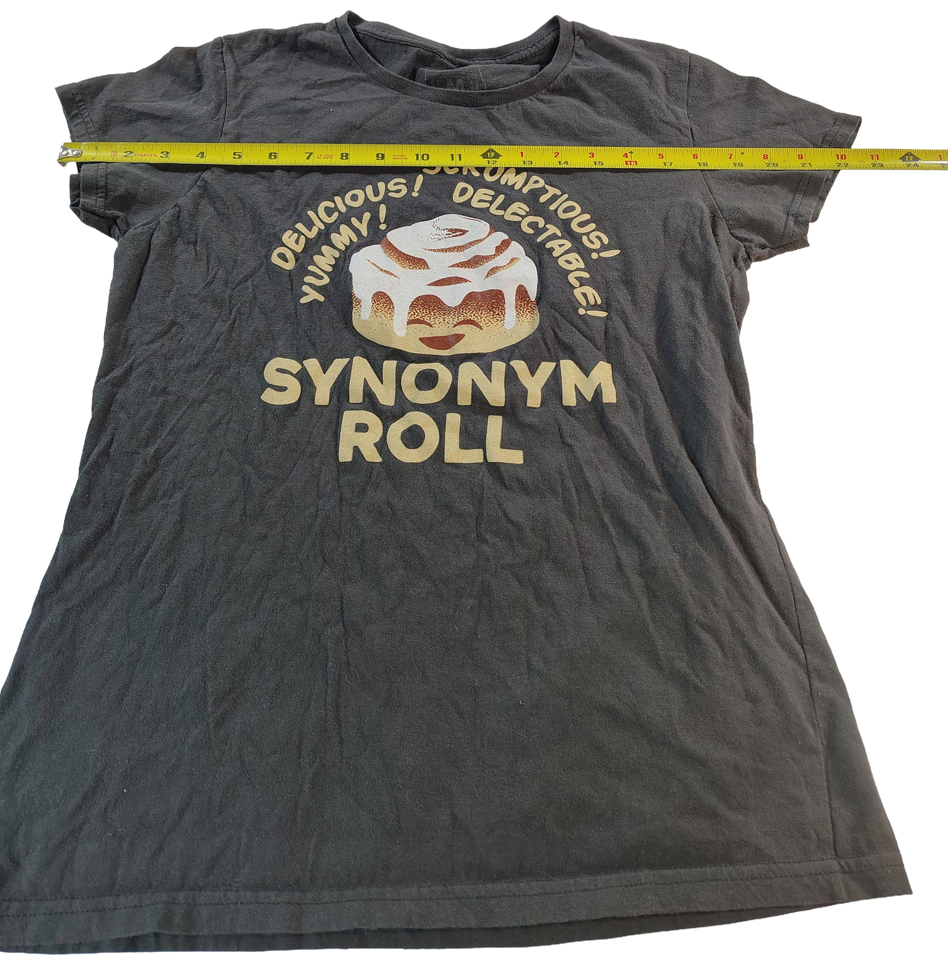 Other Women's Medium Dark Grey "Synonym Roll" Graphic T-Shirt Size M / US 6-8 / IT 42-44 - 3 Thumbnail