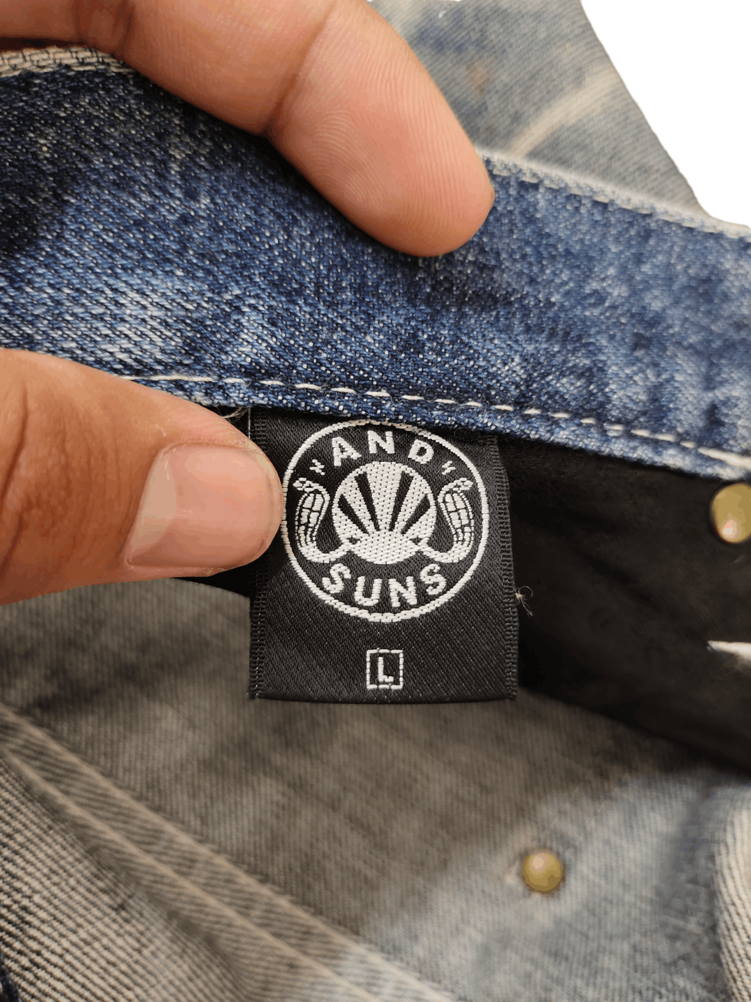 Kapital Vintage Andsuns Japan Clawmark Distress Repaired LooseJeans Size US 34 / EU 50 - 18 Thumbnail