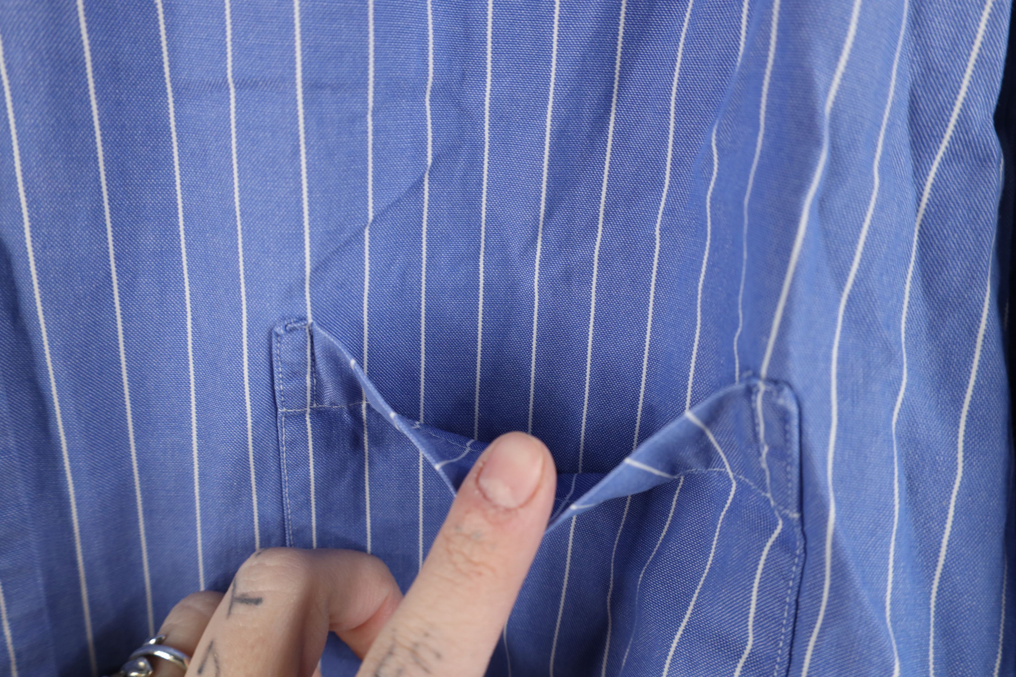 Lands' End Vintage 90s Lands End Pinpoint Oxford Button Down Shirt USA Size US L / EU 52-54 / 3 - 4 Thumbnail