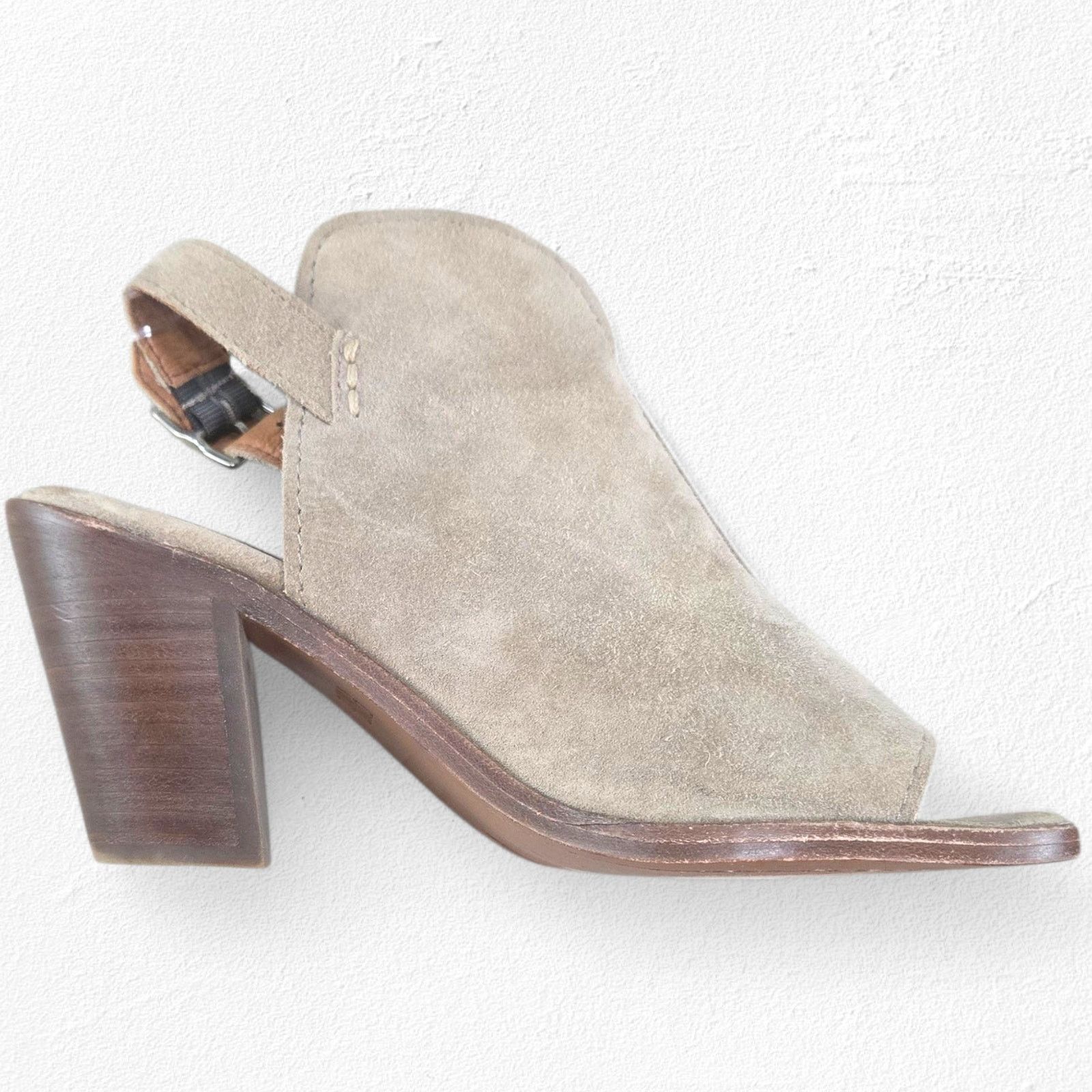 Frye Frye Taupe Suede Peep Toe Slingback Booties Size 8 Size US 8 / IT 38 - 1 Thumbnail