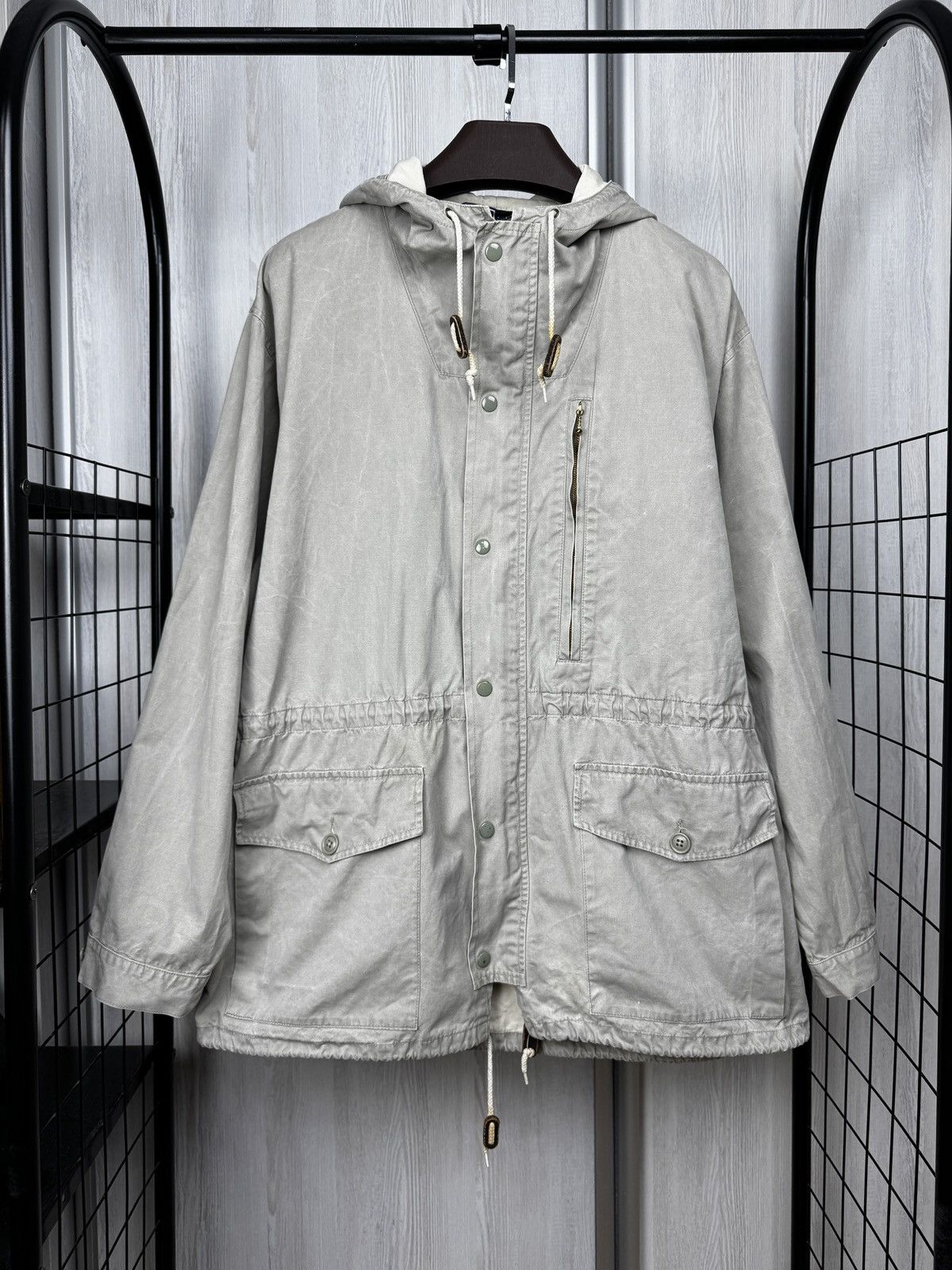 Polo Ralph Lauren Polo Ralph Lauren vintage 90s cotton blend beige gray jacket Size US M / EU 48-50 / 2 - 1 Thumbnail
