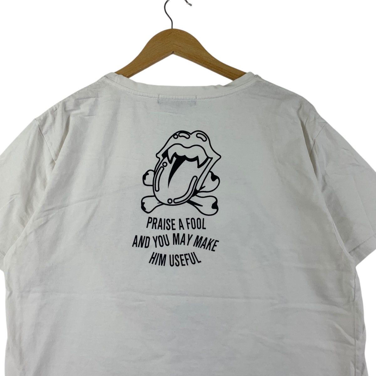 Vintage RUF TWO JAPAN Punk Rebel Hot Lips Tongue Tee Shirt Top Size XL / US 12-14 / IT 48-50 - 6 Thumbnail