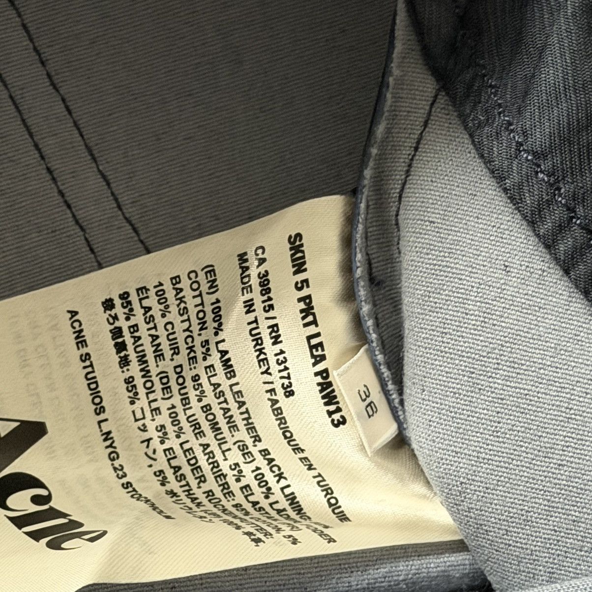 Acne Studios Acne Studios Skin 5 Pocket Lea Paw 13 Lamb Leather Pants Size 25" / US 0 / IT 36 - 10 Thumbnail