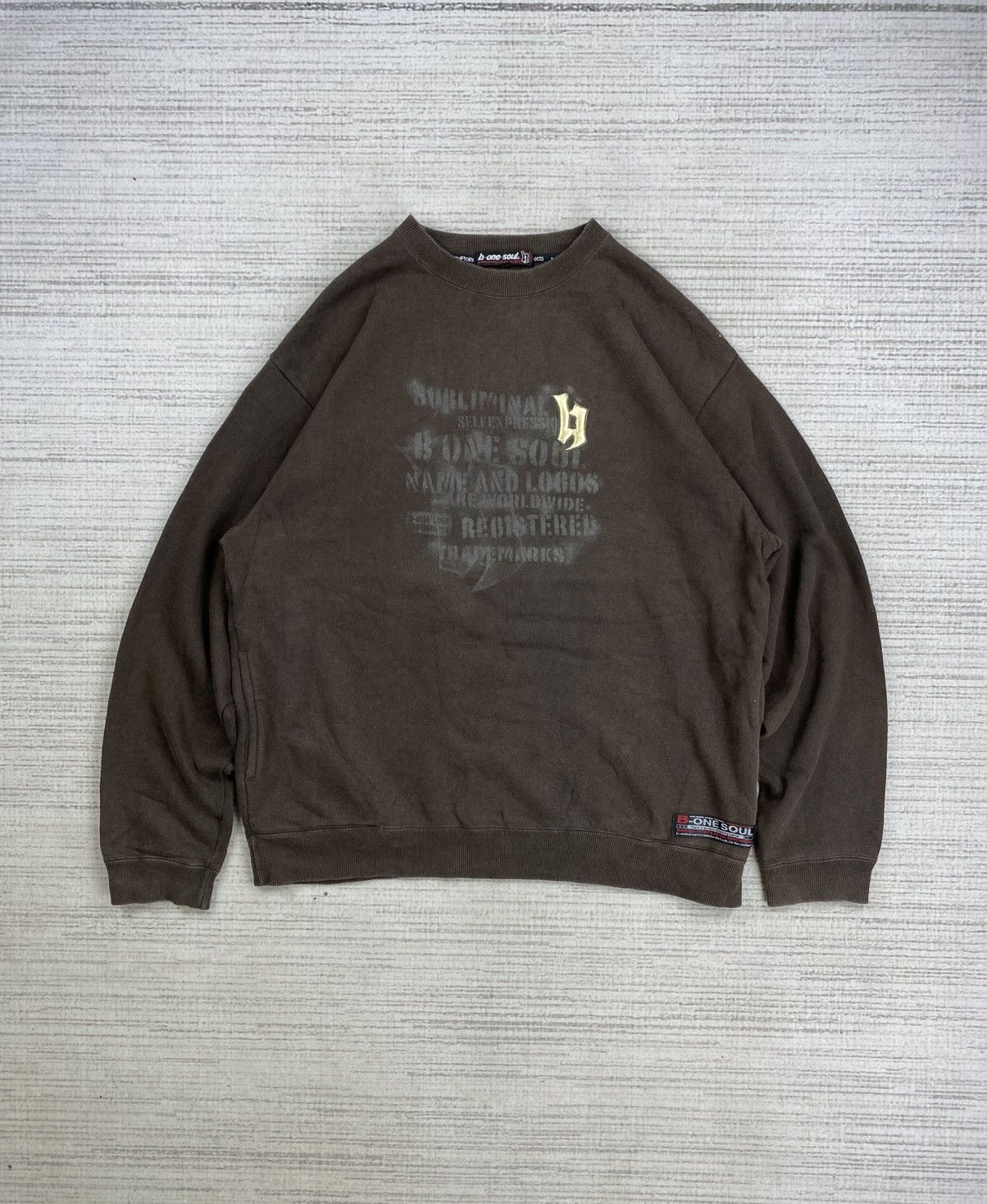 Hysteric Glamour × Vintage Vintage B One Soul Dark Brown Sweatshirt Size US XL / EU 56 / 4 - 1 Thumbnail