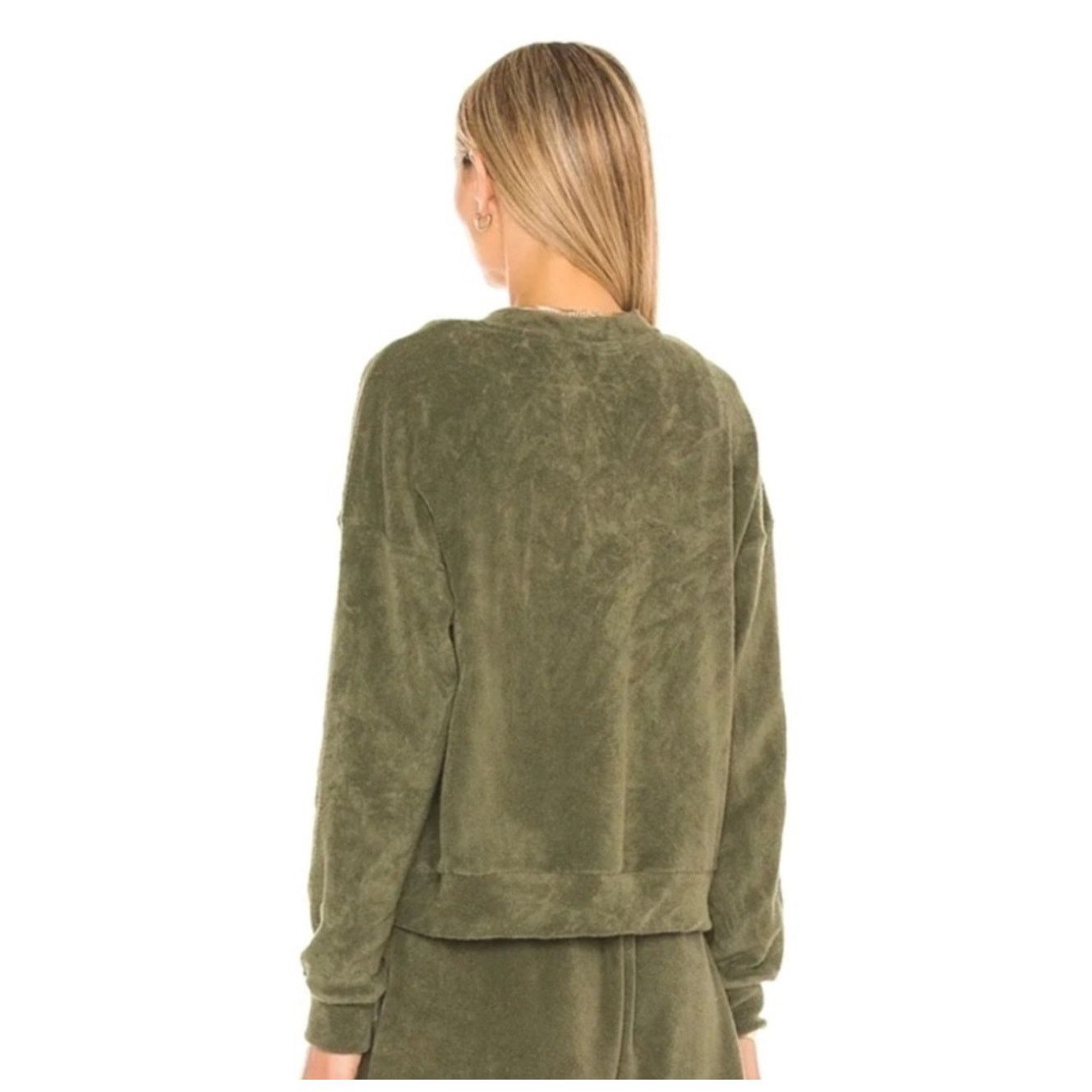 DONNI. Donni Terry Henley Sweatshirt, NWT, multiple sizes Size M / US 6-8 / IT 42-44 - 4 Thumbnail