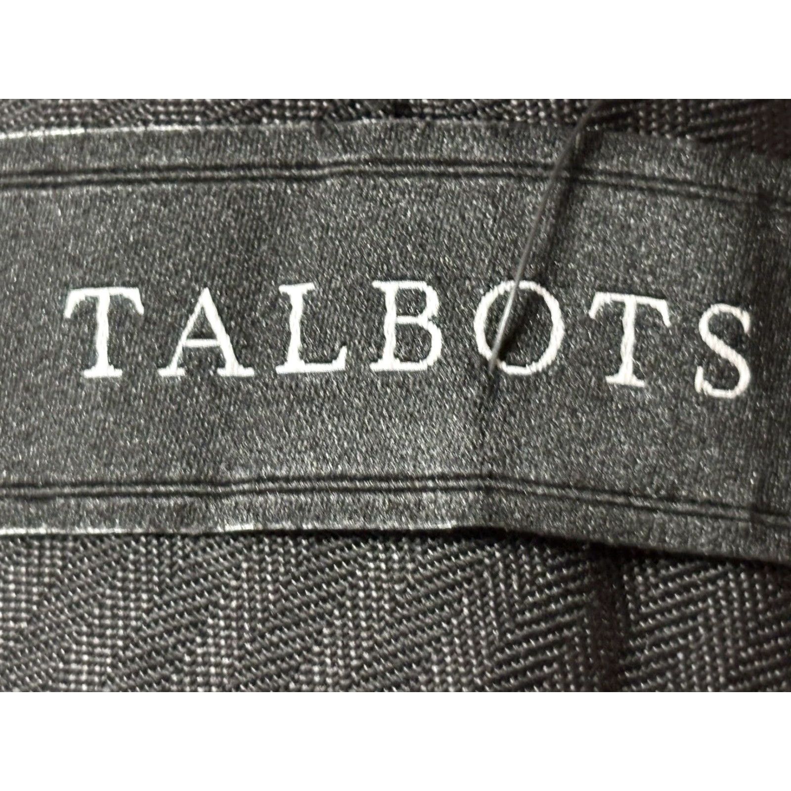 Talbots VINTAGE? No. Just: Talbots Hampshire Pants 24W Plus Houndstooth Dress Pants Women Black Grey High Waist Polyester Blend Size 42" / US 20 - 7 Thumbnail
