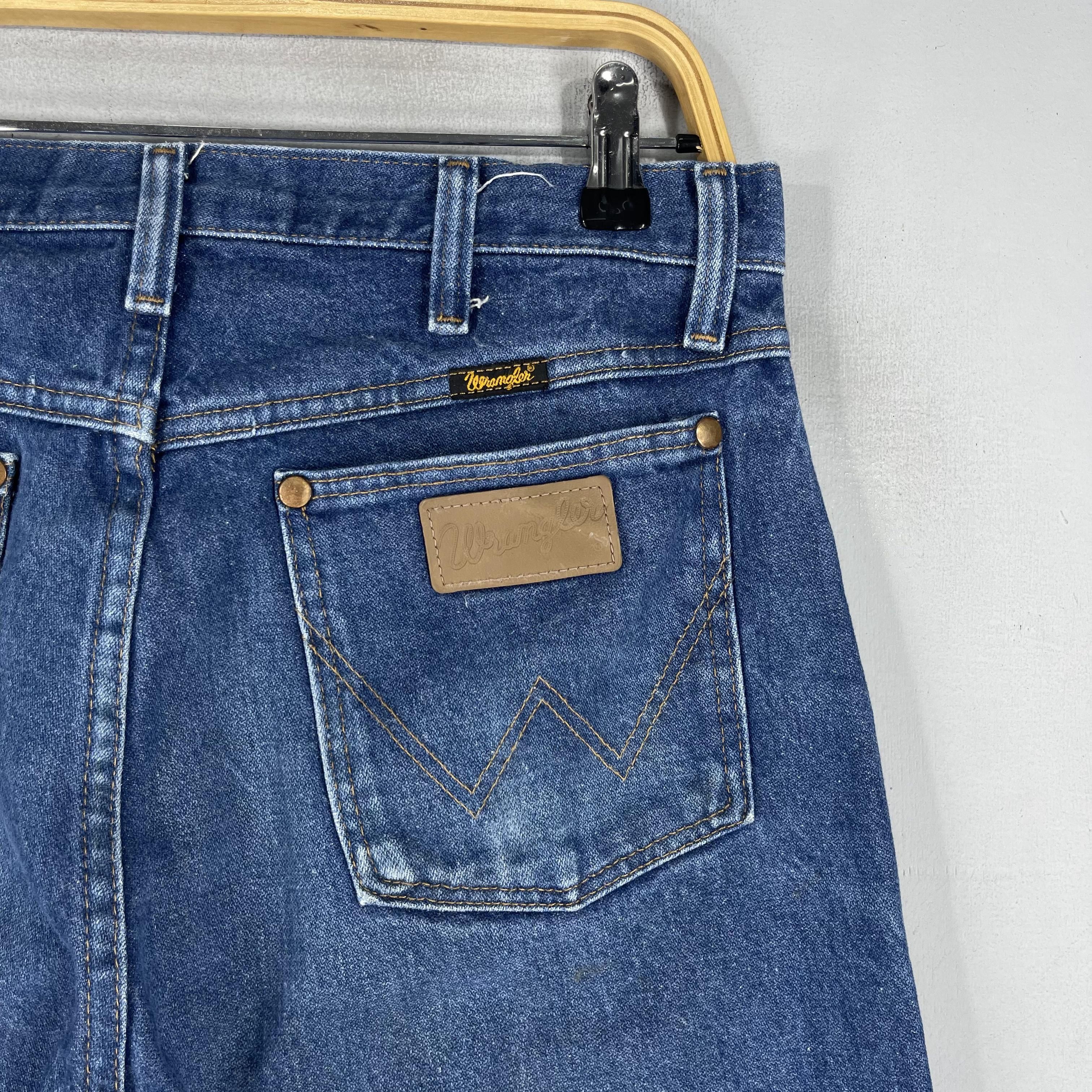 Vintage × Wrangler W31 L38 Vintage Wrangler Distressed Dirty Dark Wash Jeans Size US 31 - 10 Thumbnail
