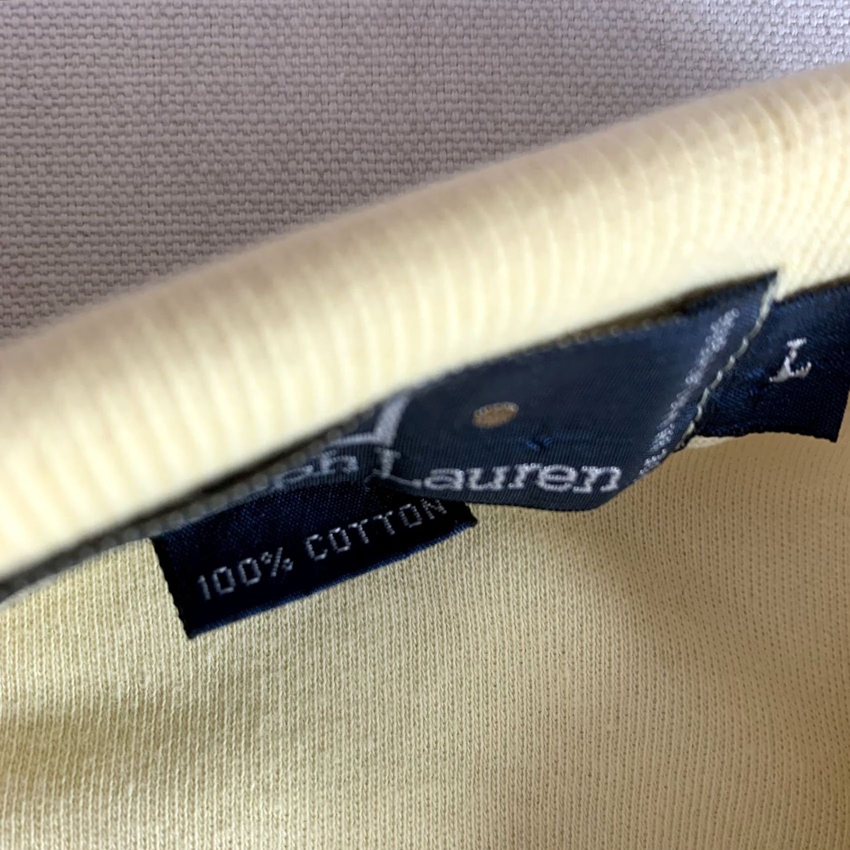 Polo Ralph Lauren VINTAGE Polo Ralph Lauren MENS Polo Golf Yellow Large Short Sleeve Collared Pullover 2 Small Holes Mens Regular Size L Size US L / EU 52-54 / 3 - 4 Thumbnail