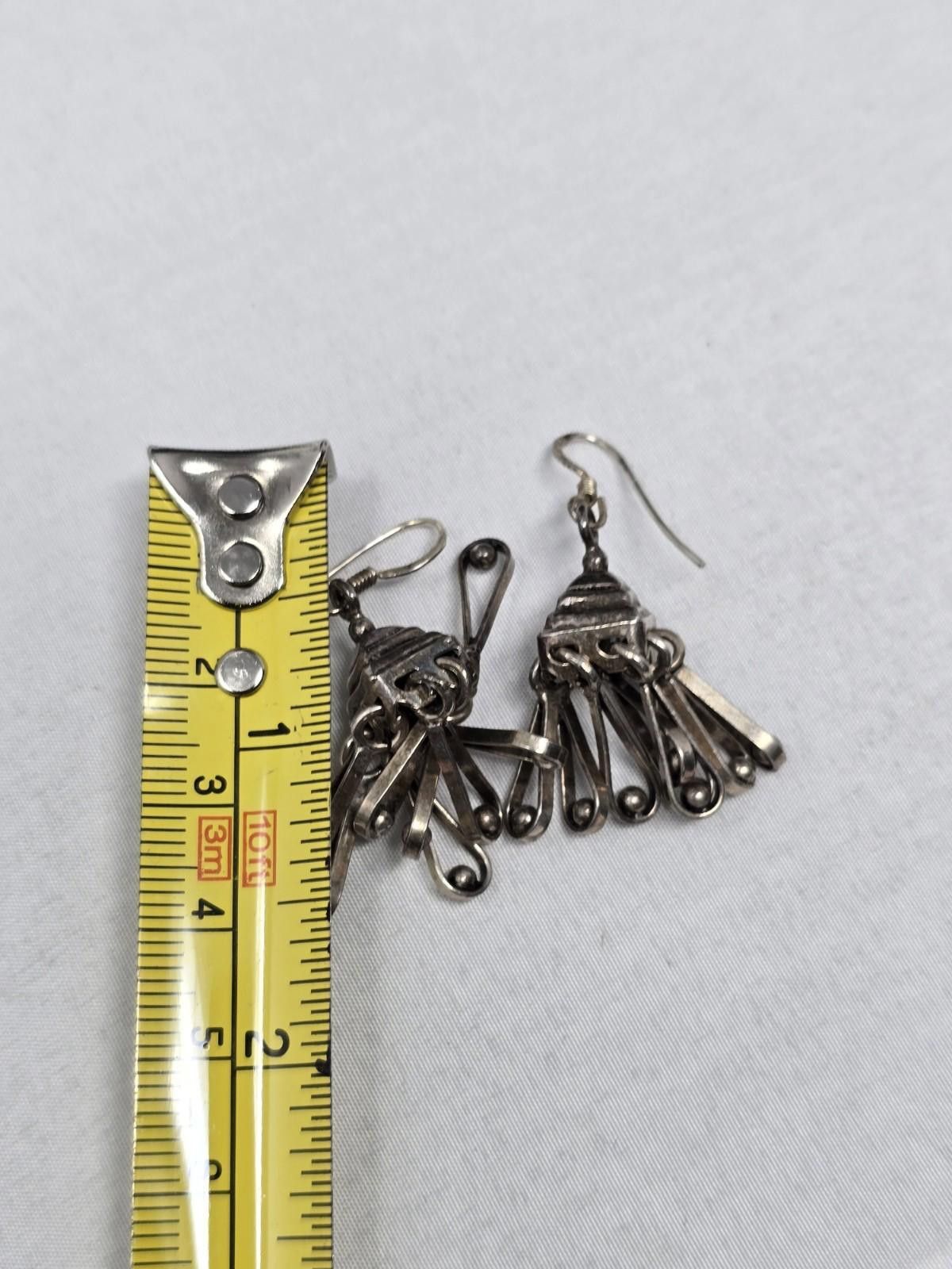 Studio D'Artisan Sterling Silver Chandelier Lantern Earrings Handmade 10g Size ONE SIZE - 4 Thumbnail