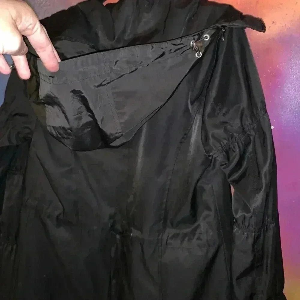 Designer Stylish Betsey Johnson Black Hooded Jacket Size S / US 4 / IT 40 - 6 Thumbnail
