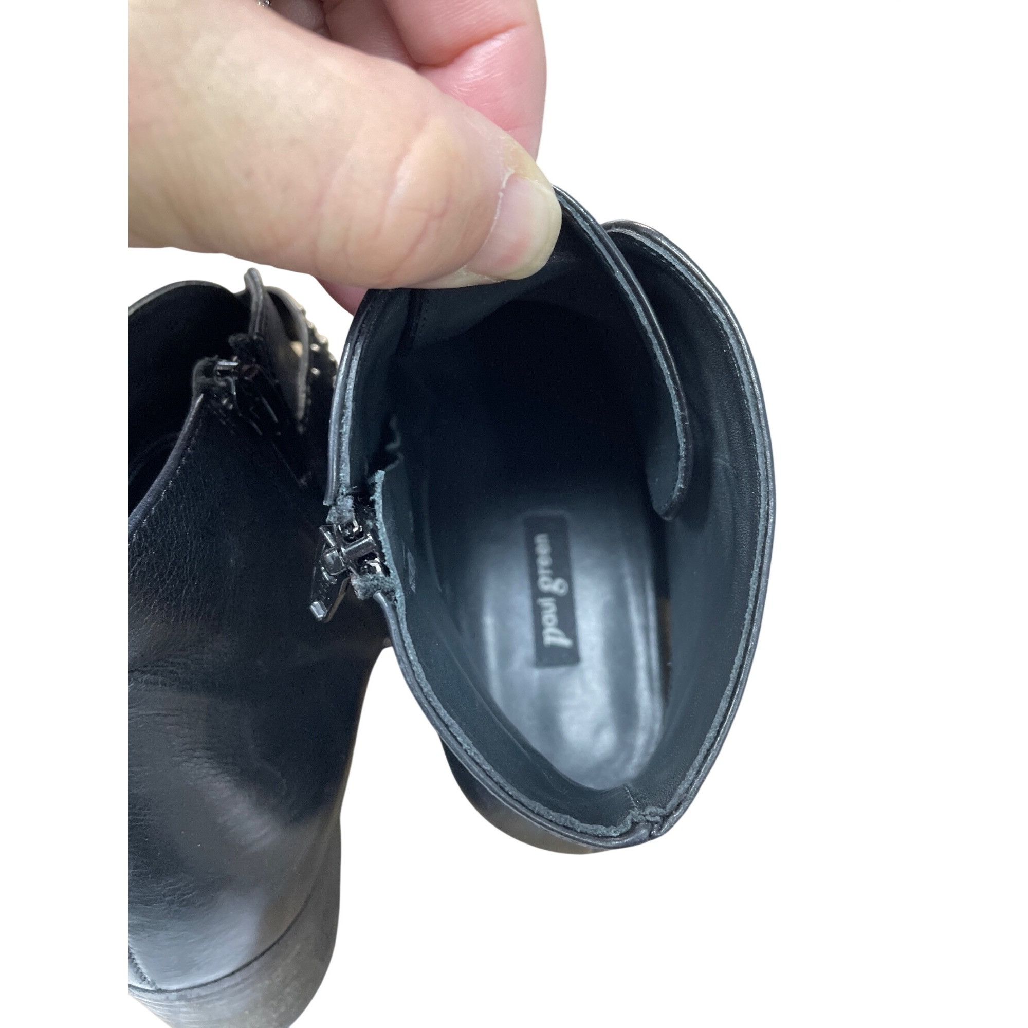 Other Paul Green Womans Black leather studed moto ankle boots sz 5 Size US 5.5 / IT 35.5 - 7 Thumbnail