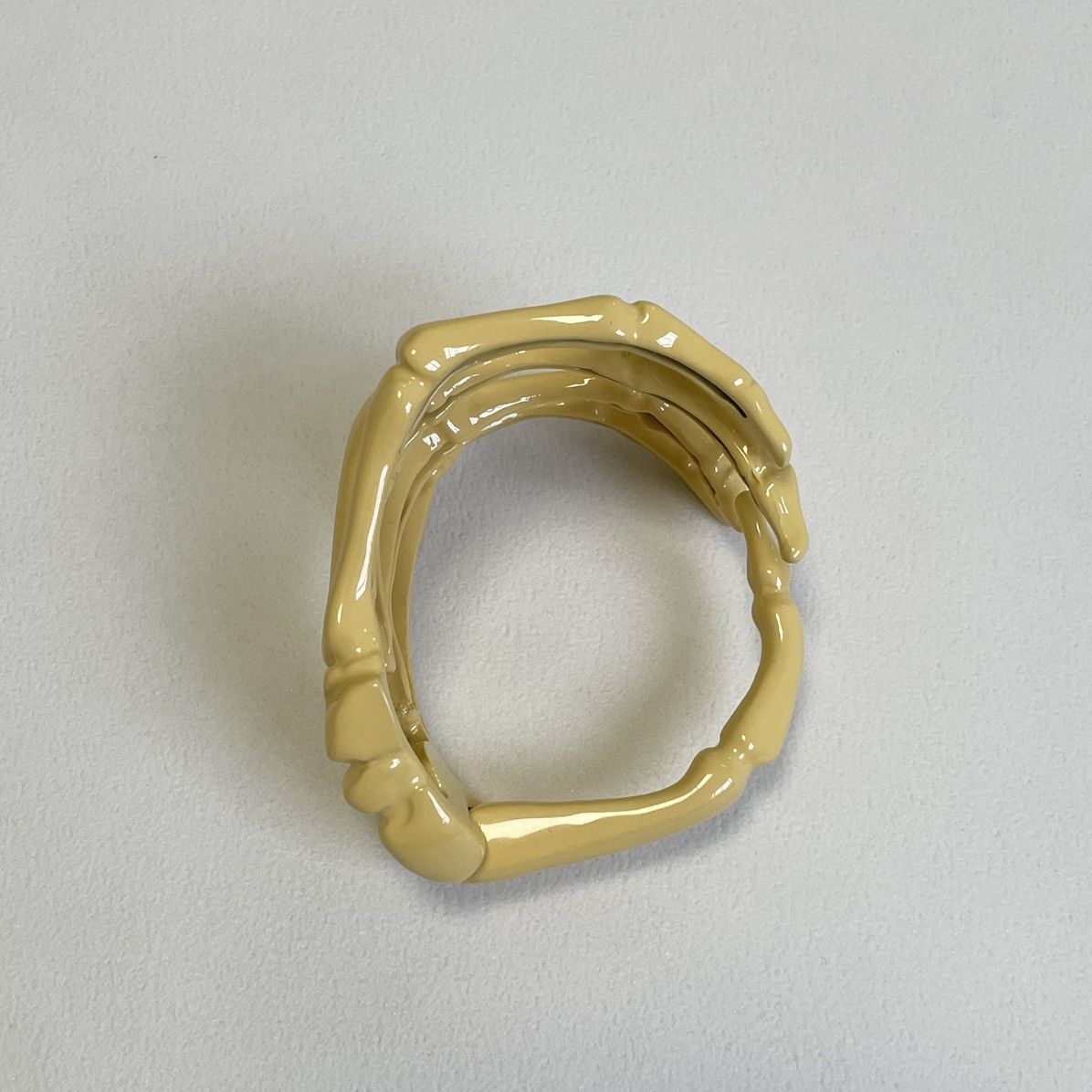 Raf Simons S/S 22 Yellow Skeleton Hand Cuff Bracelet Size ONE SIZE - 10 Thumbnail
