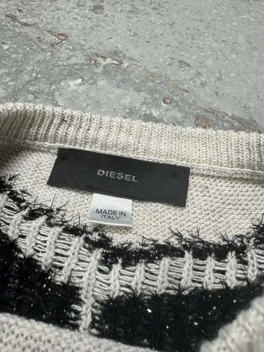 Designer × Diesel × Vintage Diesel Zebra Grey & Black Sweater Size XS / US 0-2 / IT 36-38 - 4 Thumbnail