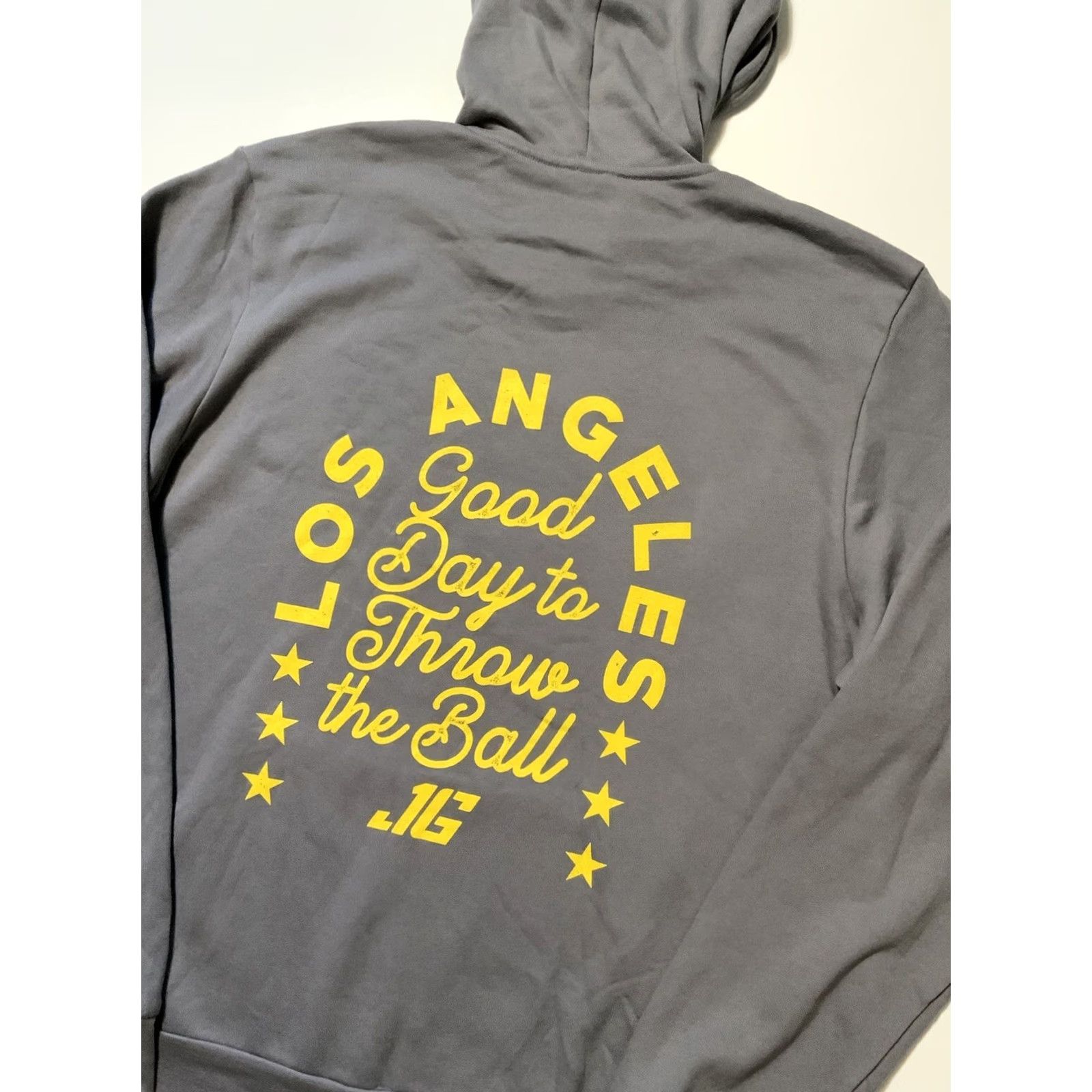 Vintage Jared Goff California Dreamin Good Day To Throw The Ball Los Angeles Hoodie 2XL Men Gray Pullover NFL Football Los Angeles Size US XXL / EU 58 / 5 - 4 Thumbnail