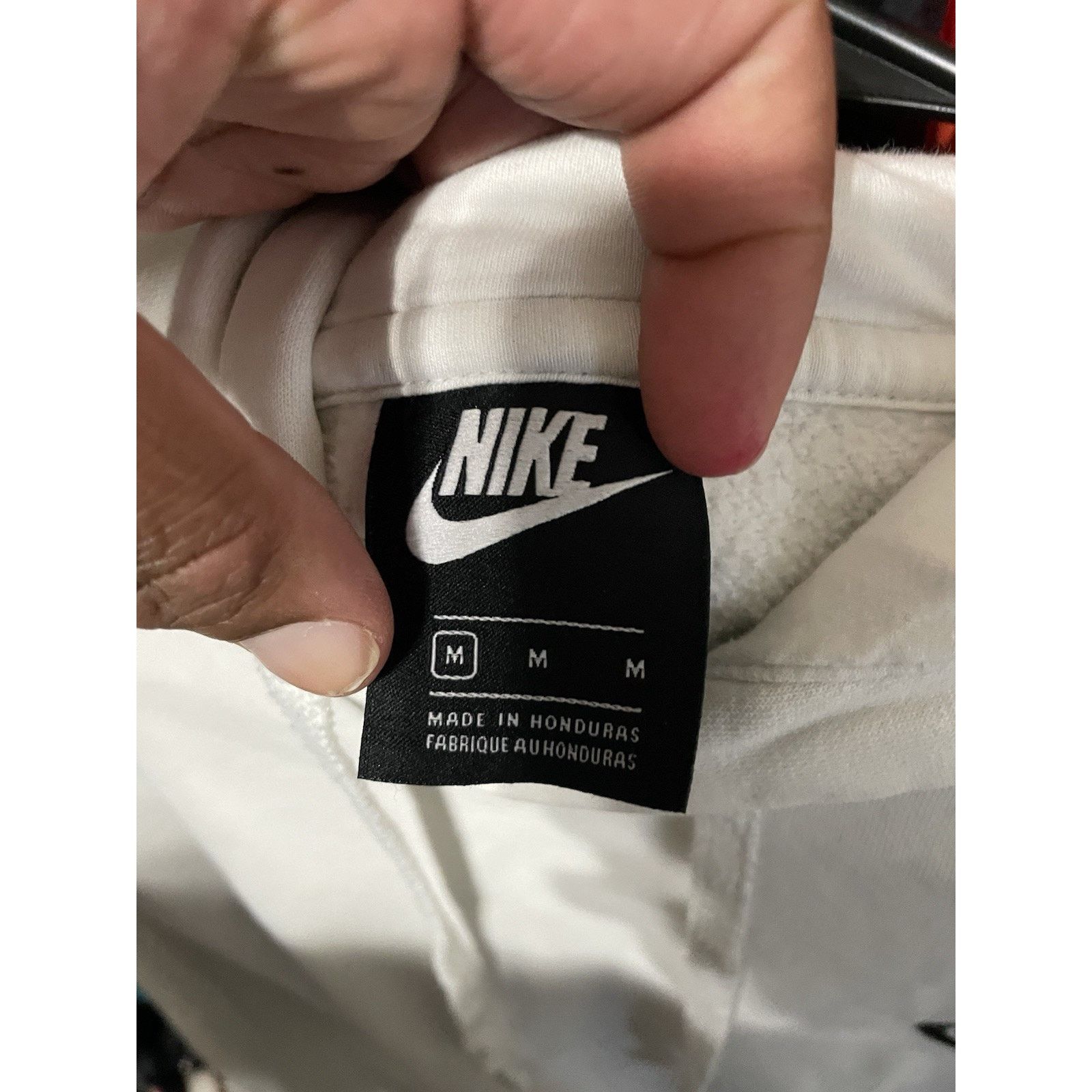 Nike Size M- Nike Pull Over Hoodie Men's White With Black Logo Size US M / EU 48-50 / 2 - 3 Thumbnail
