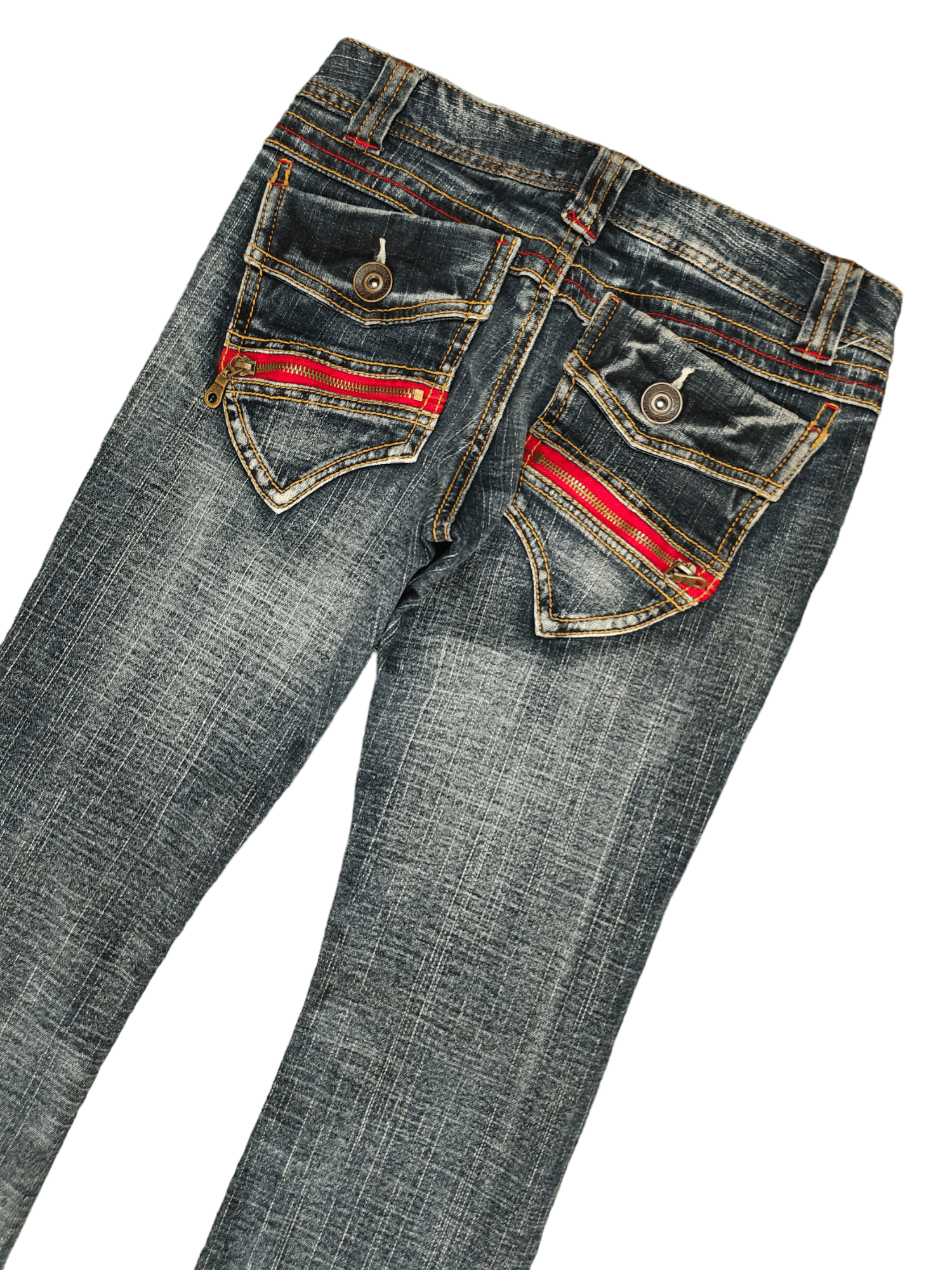 If Six Was Nine Flare Jeans Bcbg Distress Faded Low Rise Boot Cut Y2k Size US 27 - 4 Thumbnail