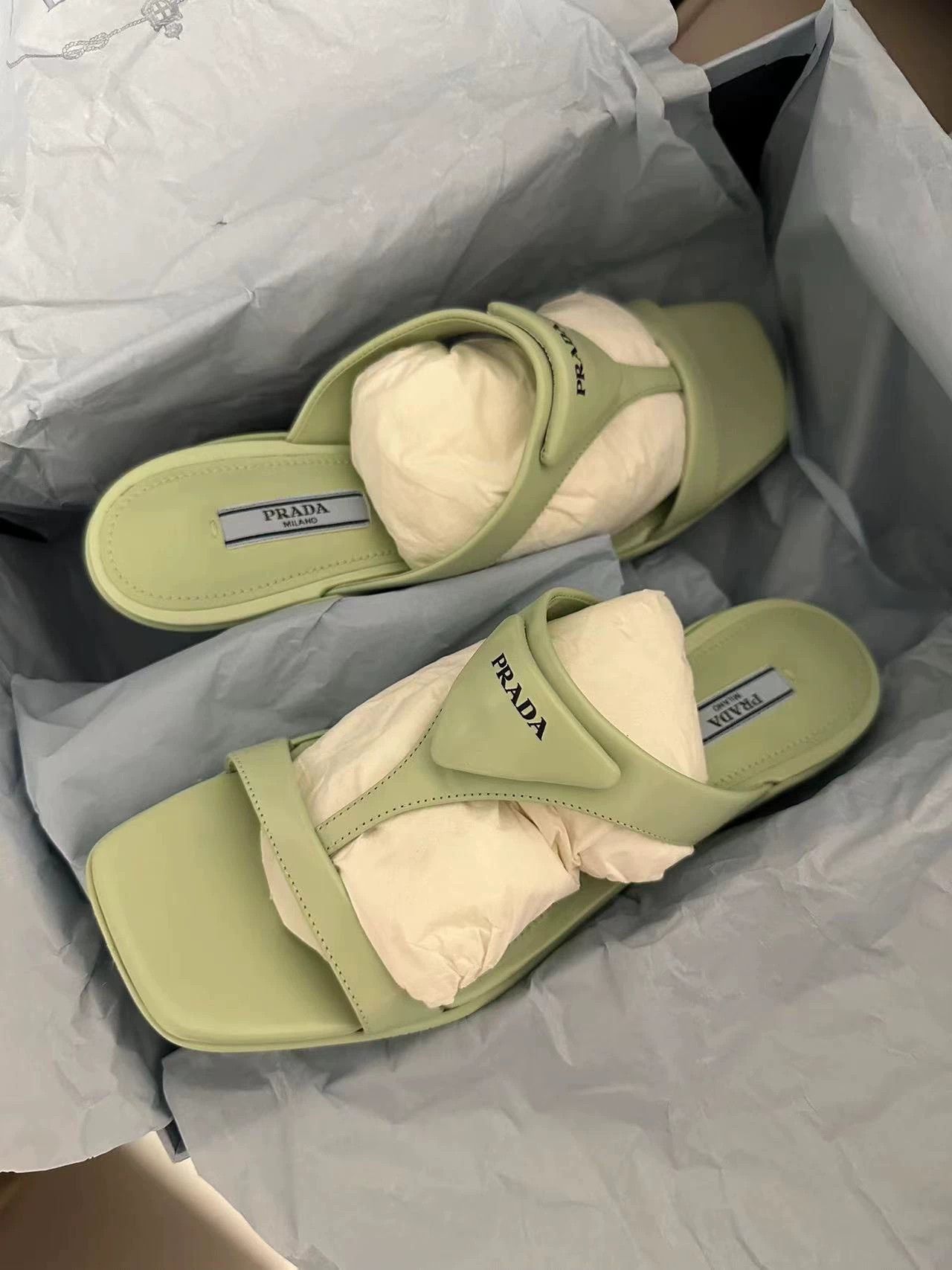 Prada Prada Authentic New Slip-on Sandals 37.5 Size US 7 / IT 37 - 1 Thumbnail