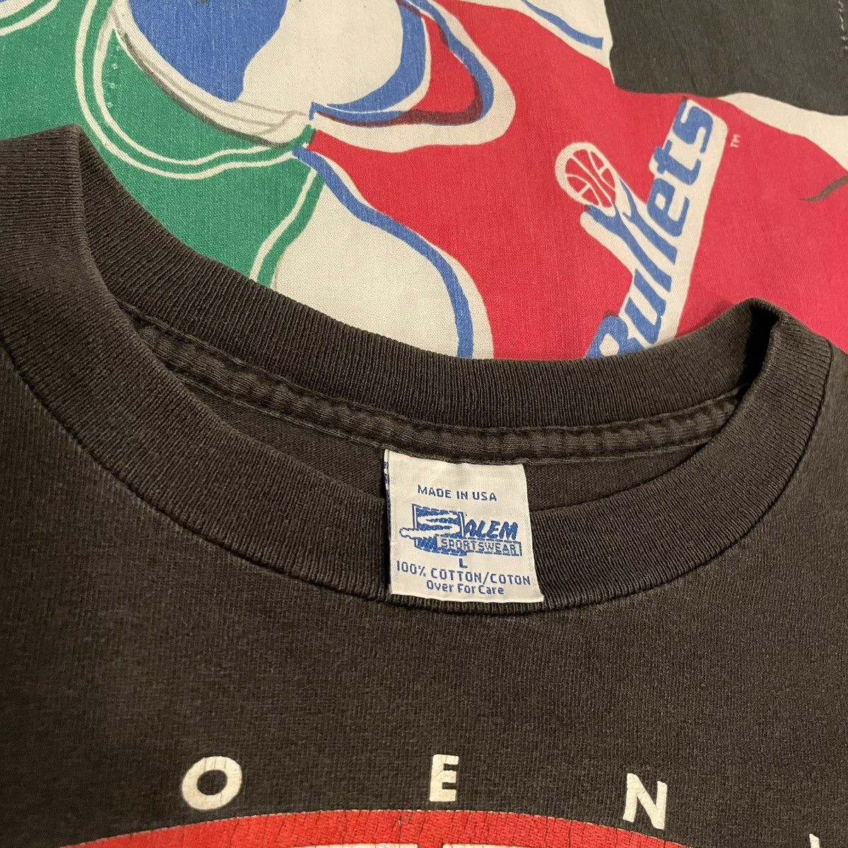 NBA × Salem Sportswear × Vintage Vintage 1991 NBA Phoenix Suns Flame Graphic Basketball Tee Size US L / EU 52-54 / 3 - 7 Thumbnail