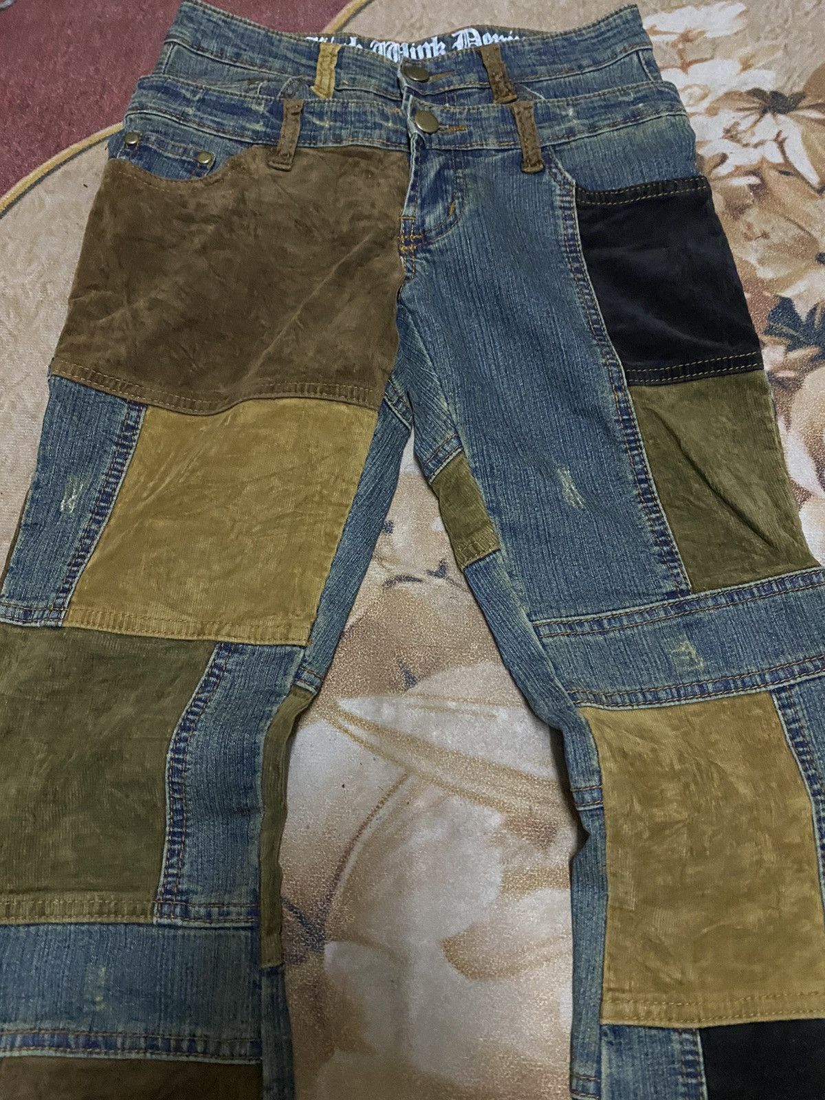Hysteric Glamour × Japanese Brand × Tornado Mart Flare jeans double waist patchwork boot cut Size 27" / US 4 / IT 40 - 3 Thumbnail