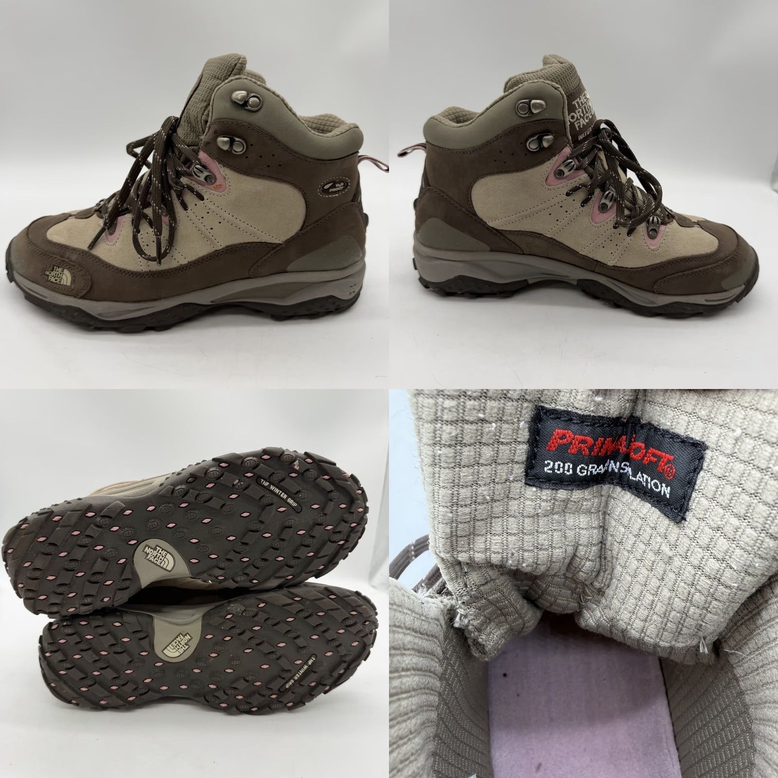 The North Face VINTAGE The North Face Winter Boots Women 11 Brown Leather 200G Primaloft Snow Hiking Boots Beige Combat Shoes Size US 11 / IT 41 - 9 Thumbnail
